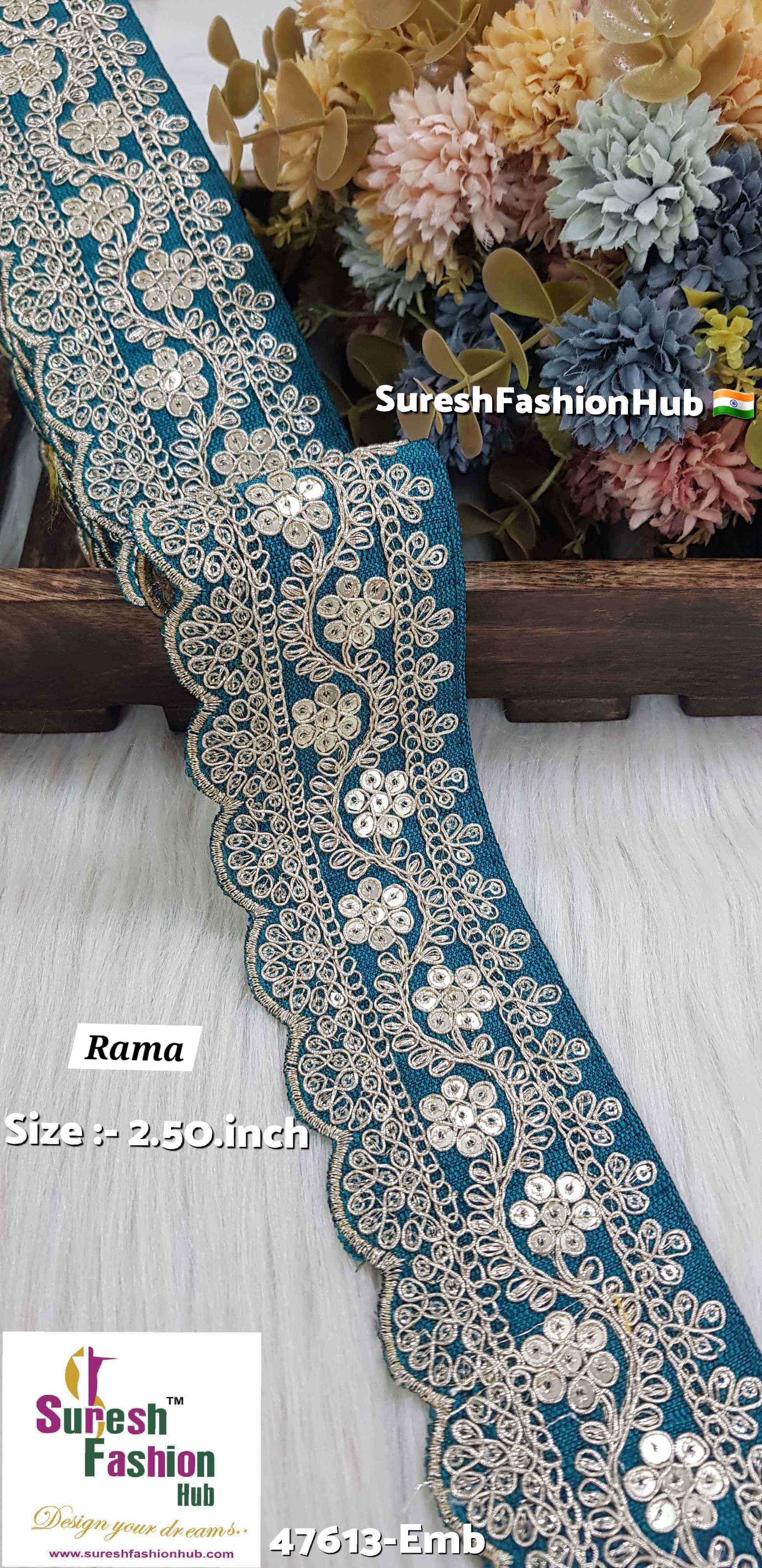 Floral Rama Fabric Based Embroidery