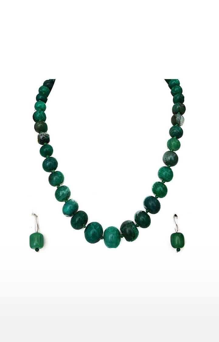 DREAMJWELL - Beautiful Handmade Green Bead Necklace -dj15814 – dreamjwell