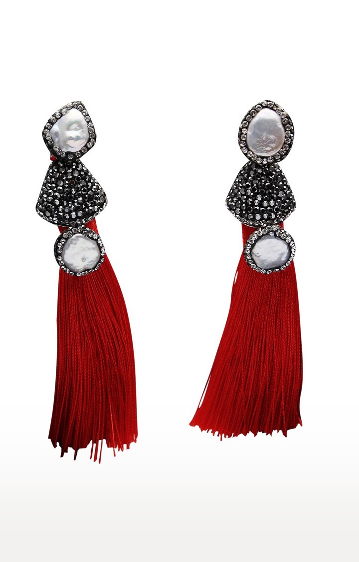 The Red Sea- Golden Embellished Earrings