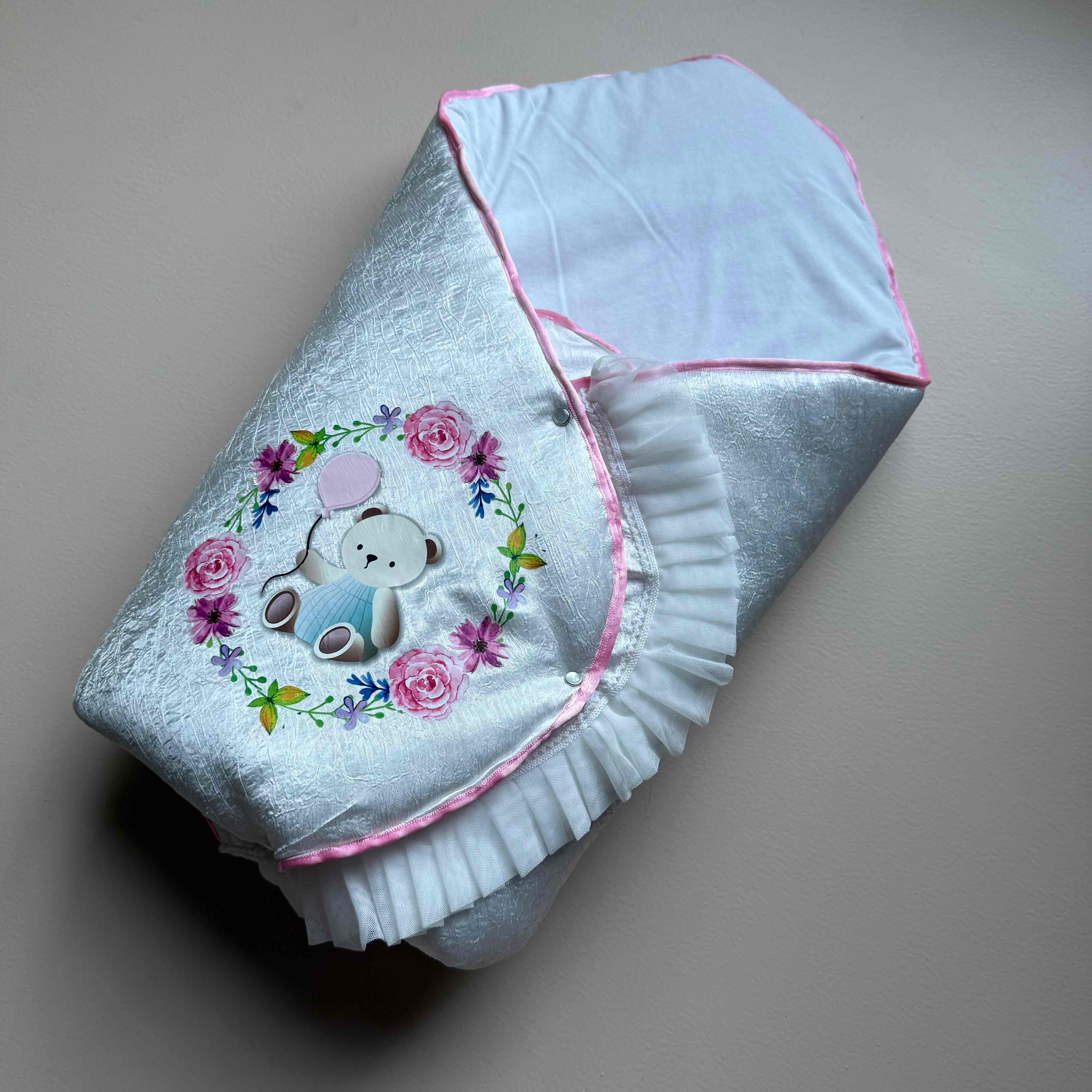 Blush Bear Luxe Baby Drape