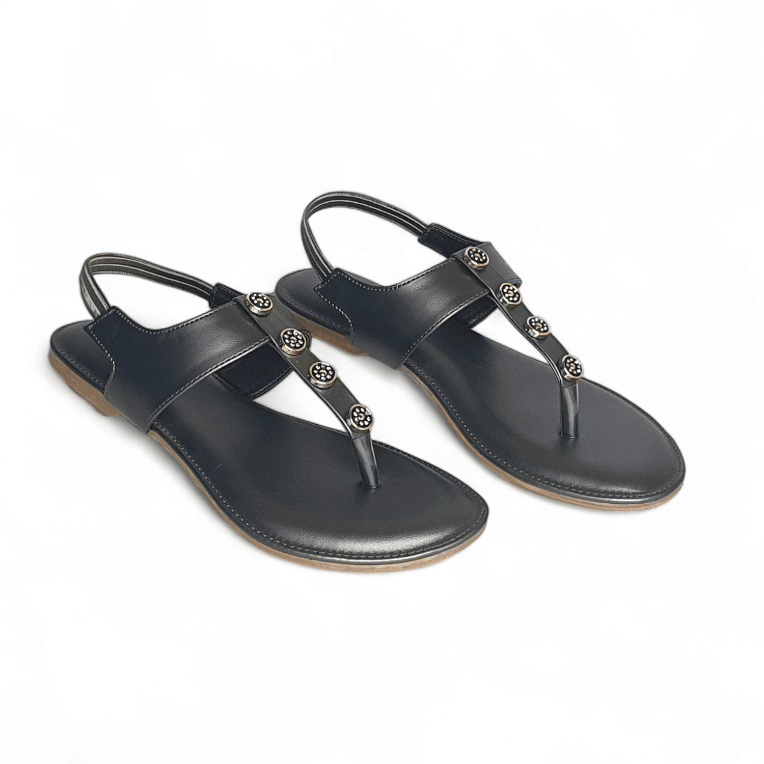 Sawadi Women's Grey Ankle Strap Flat Sandal - Comfortable & Stylish T-Strap Design | Sawadi Mart