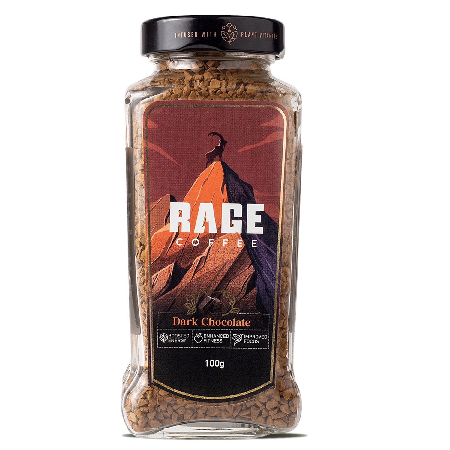 Rage Coffee 100 Gms Dark Chocolate Flavour Premium Arabica Instant Coffee