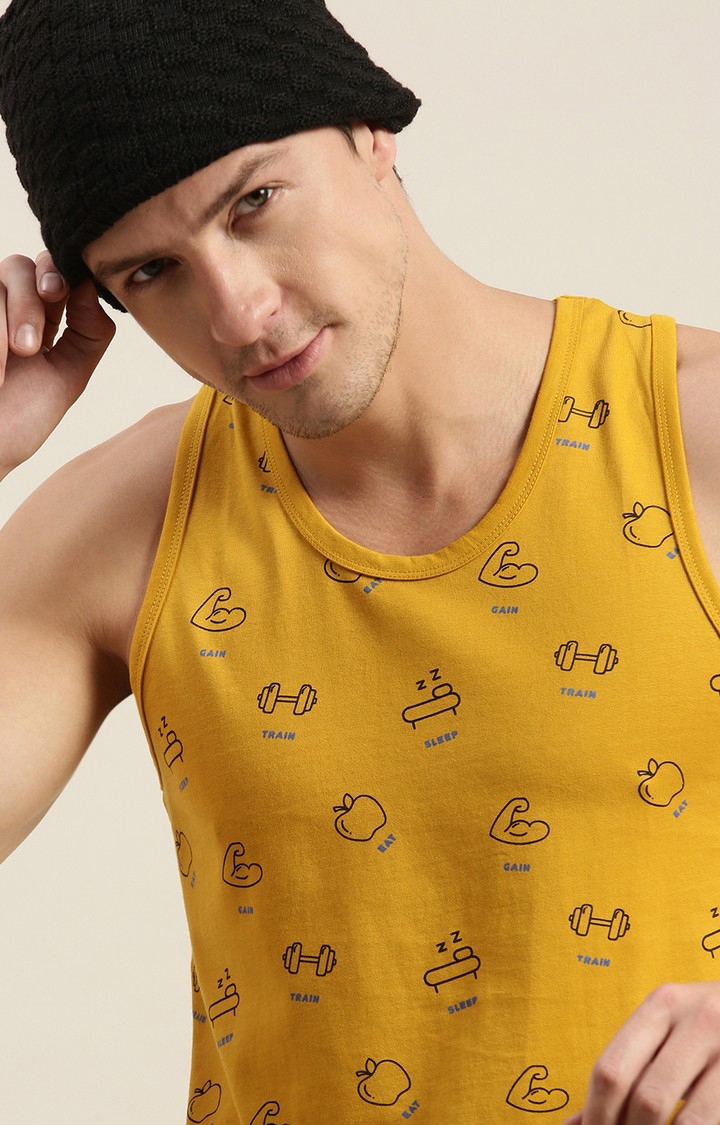 Difference of Opinion | Men's Yellow Cotton Vests 4
