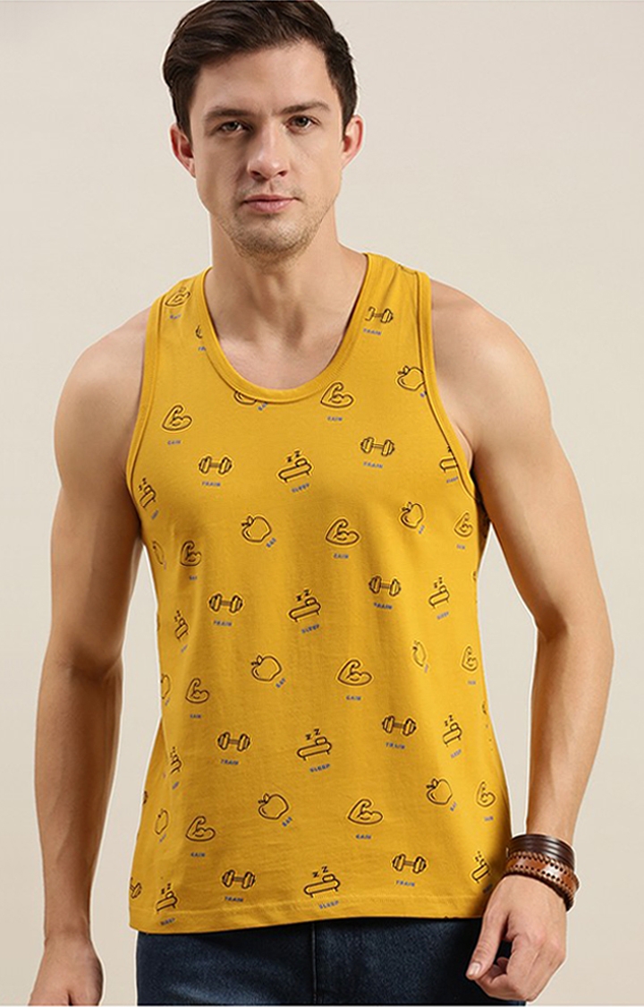 Difference of Opinion | Men's Yellow Cotton Vests 0