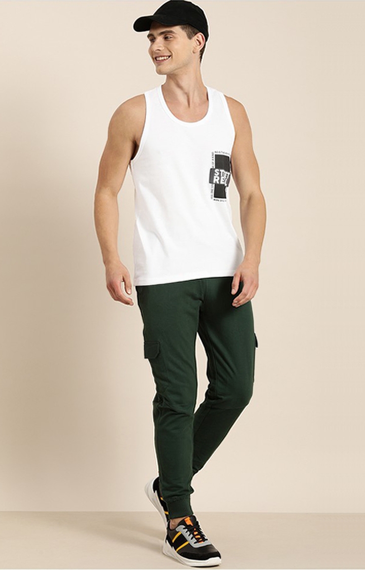 Difference of Opinion | Men's White Cotton Printed Vests 1