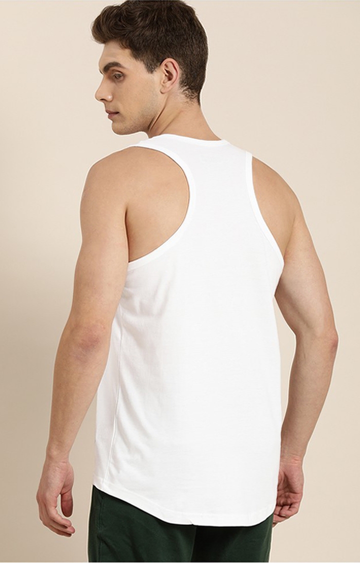 Difference of Opinion | Men's White Cotton Printed Vests 3