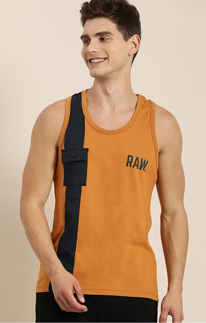 Difference of Opinion | Men's Brown Cotton Typographic Printed Vests