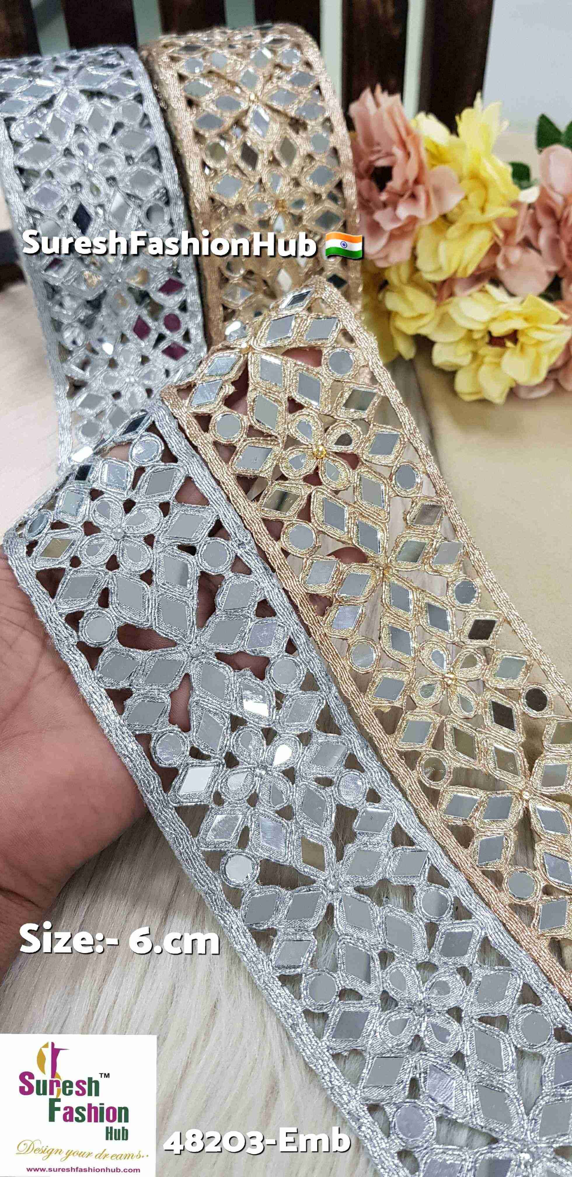 Silver Bloom Mirror Lace