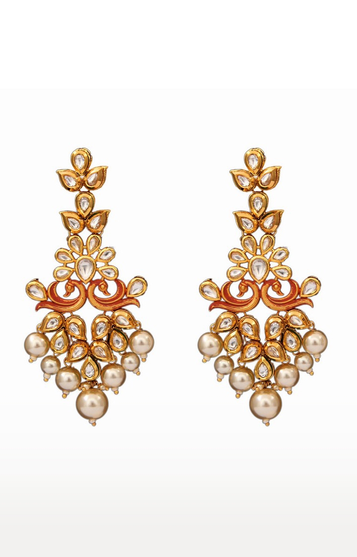 Buy GoldToned Earrings for Women by Adwitiya Collection Online  Ajiocom