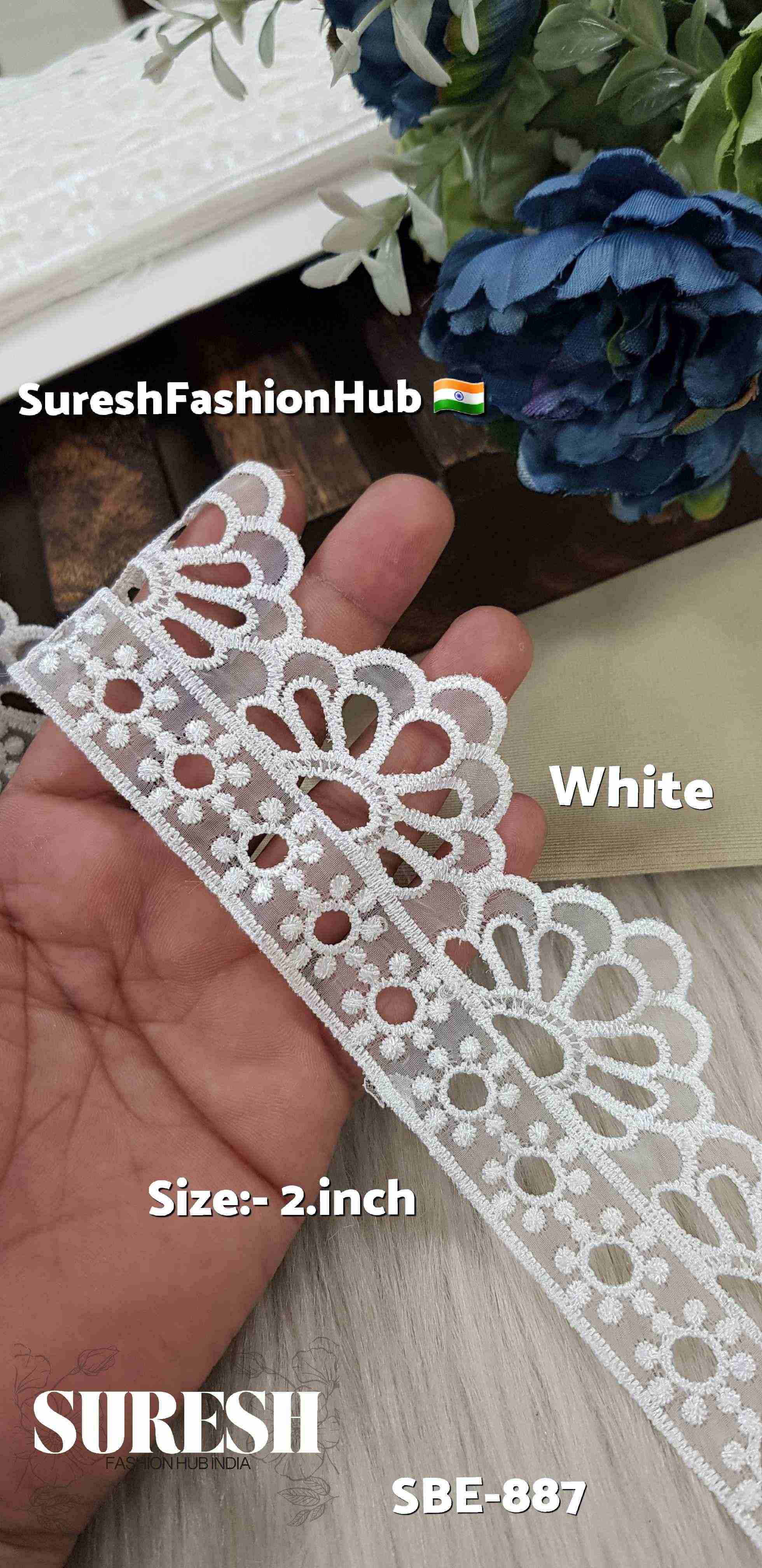 Graceful Charm Black Organza Cutwork Lace