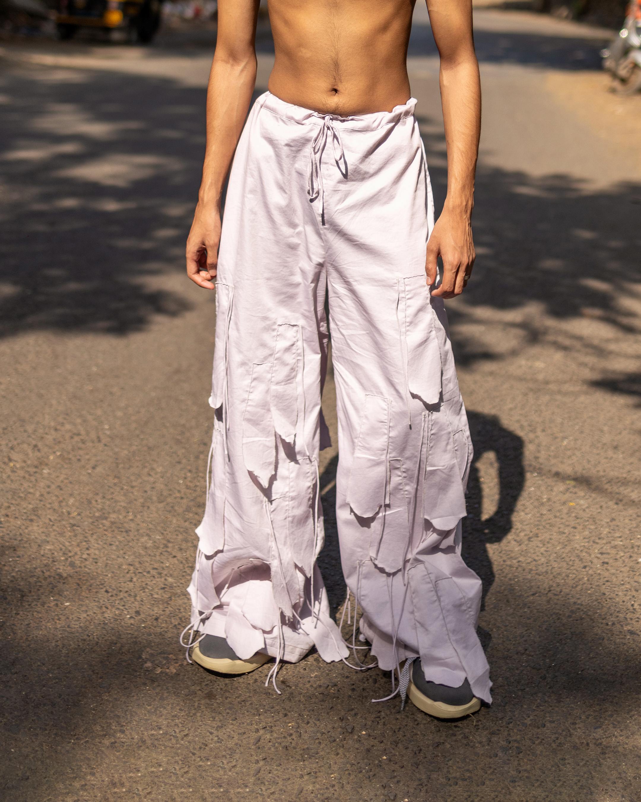Panel Fringed Trousers