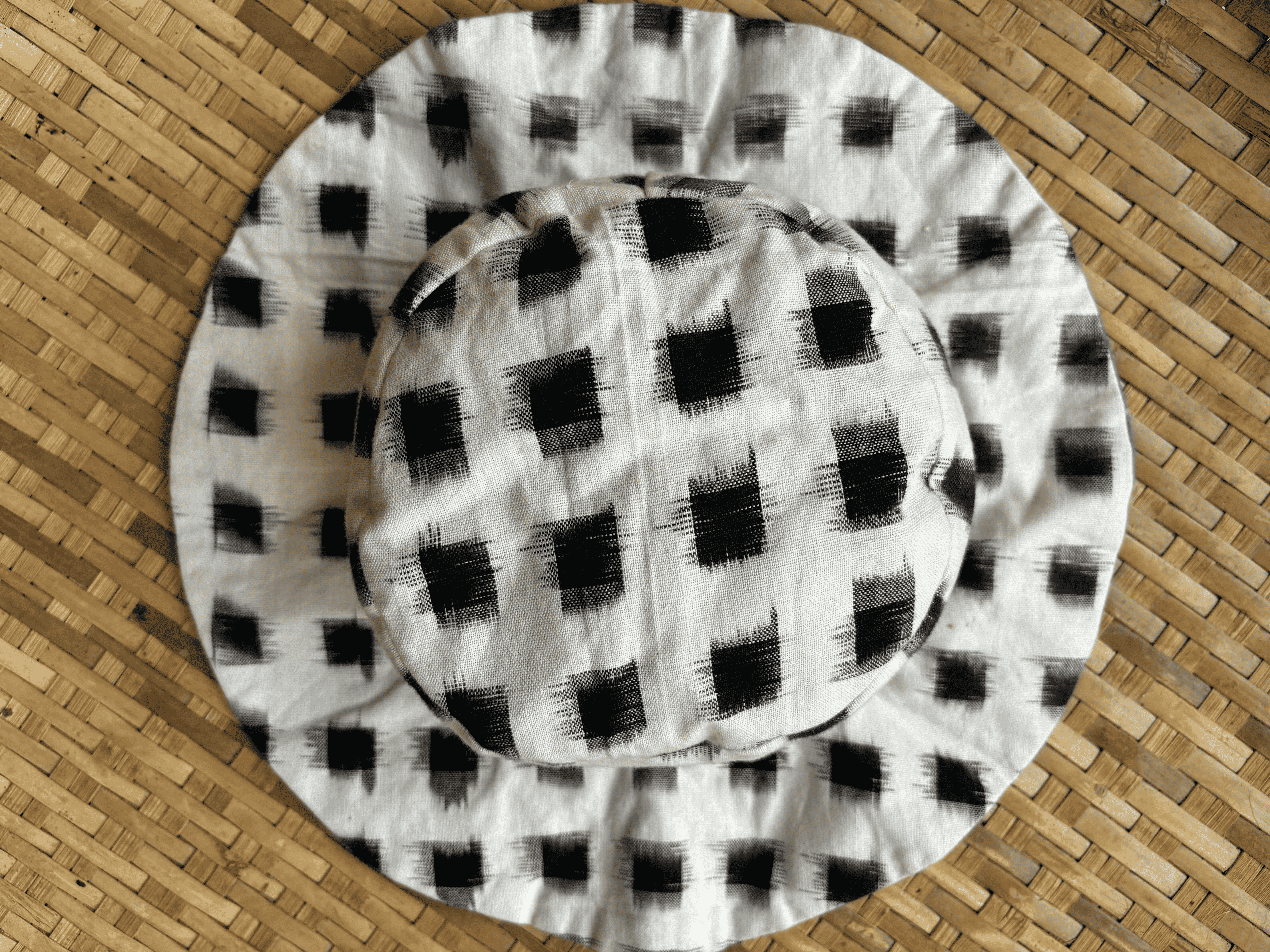Cotton Green Single Ikat Reversable Hats
