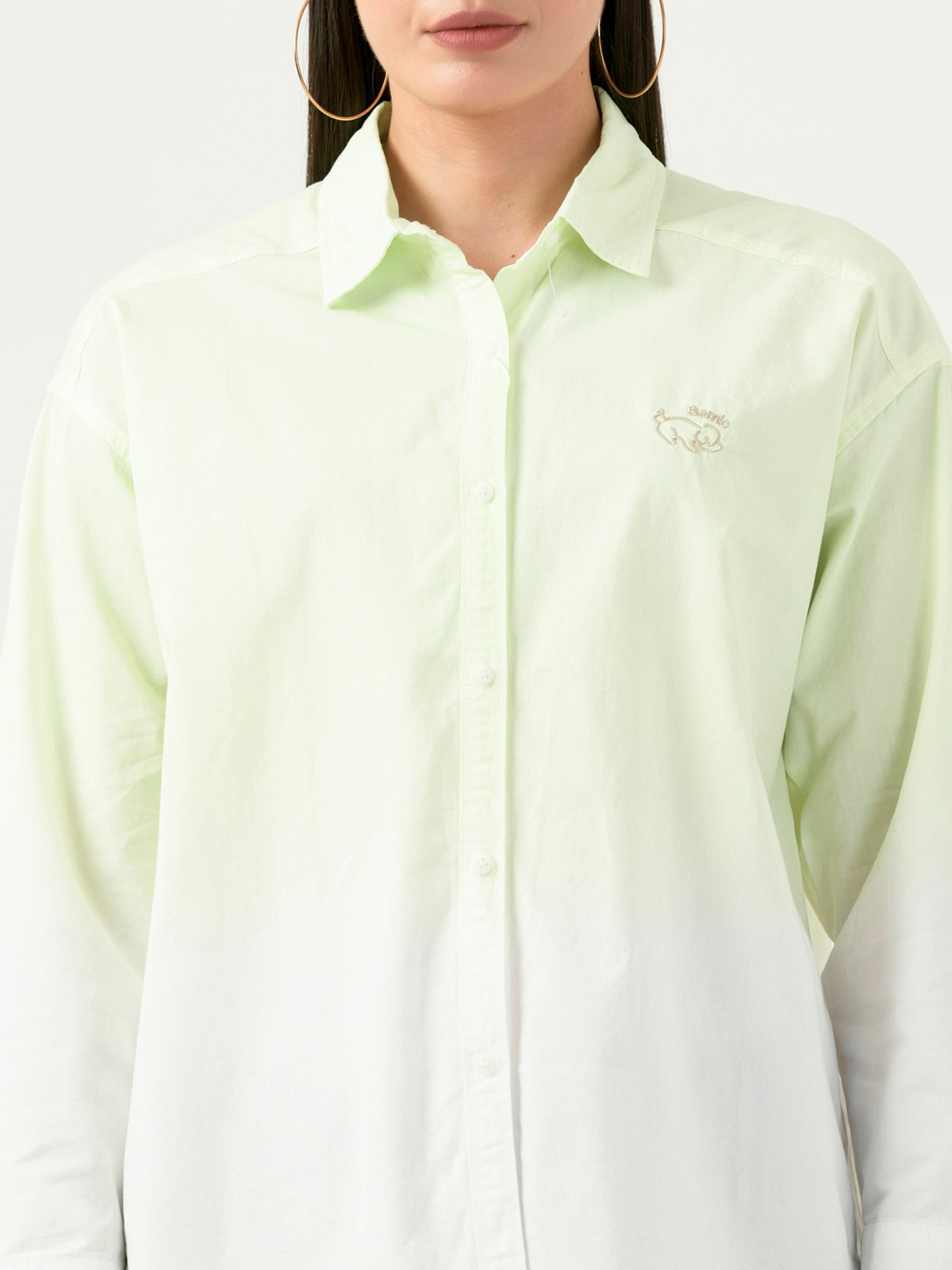 Albion Women Smart Premium Green Casual Shirt