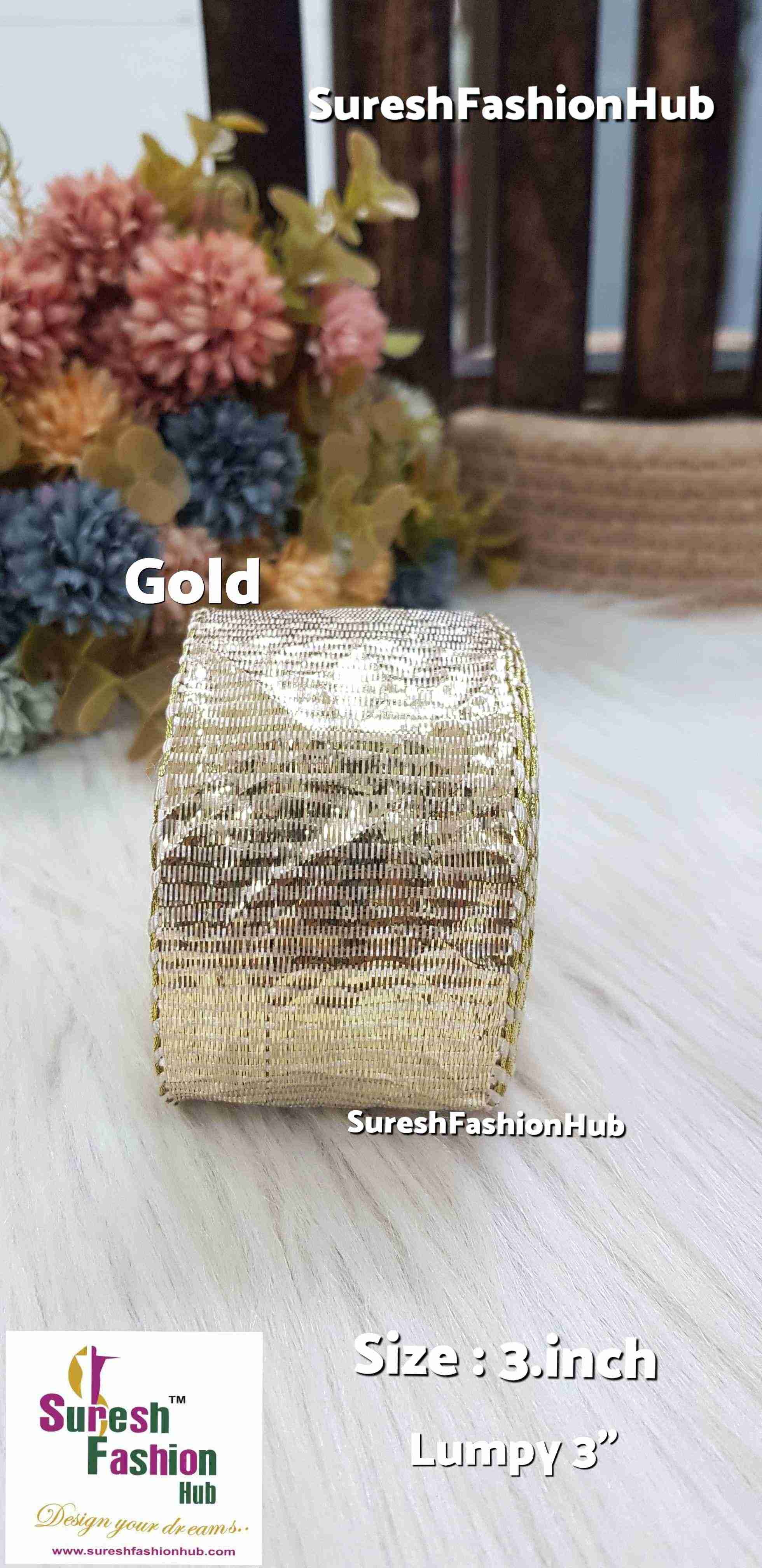 Golden Lumpi Gota Border 3'' inch