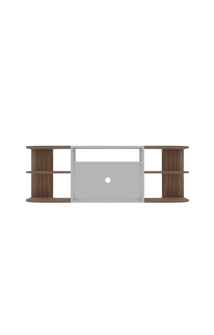 neudot Engineered Wood Ziko TV Unit | TV Stand for Living Room | Home Entertainment Unit | TV Console for Bedroom, for Tv Upto 55inch - Leon Teak
