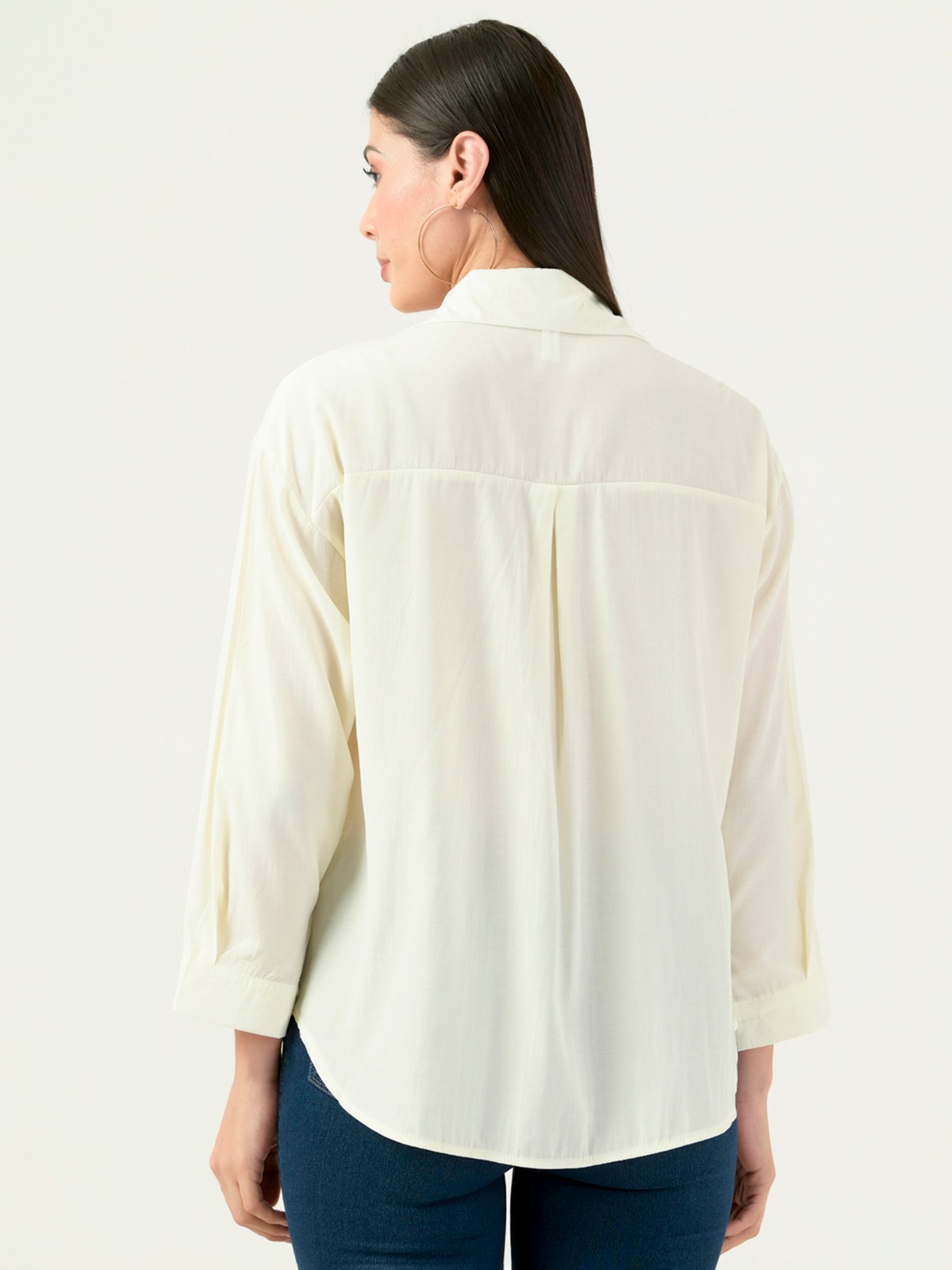 Albion Women Smart Premium Cream Casual Shirt