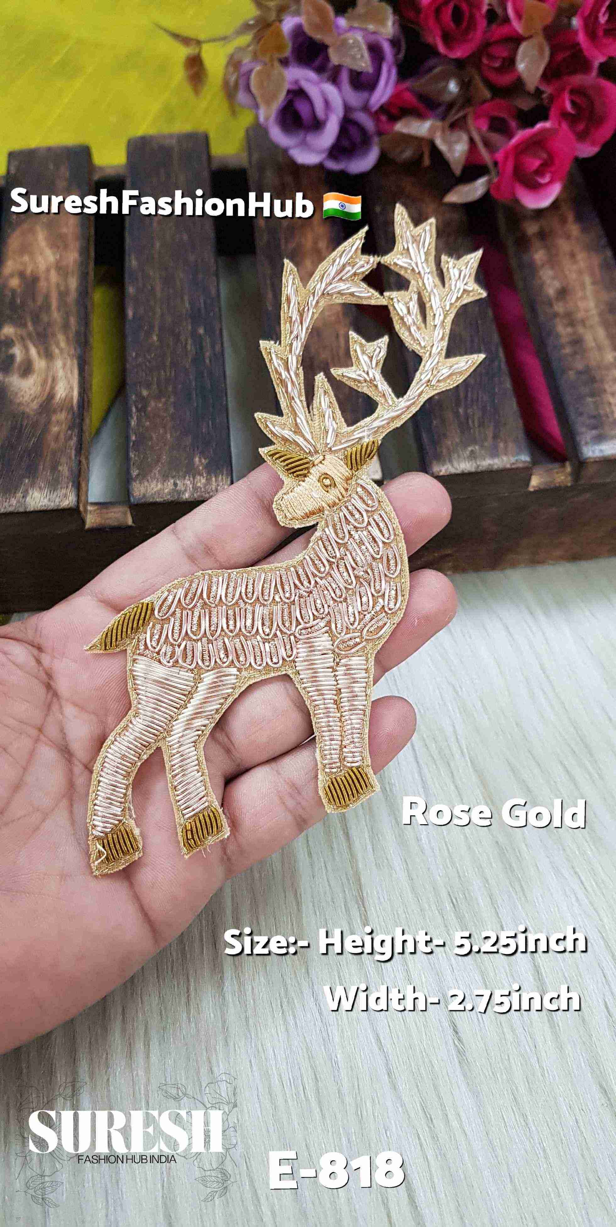 Rose Gold – Right Side Facing DeerDesign No: E-818
