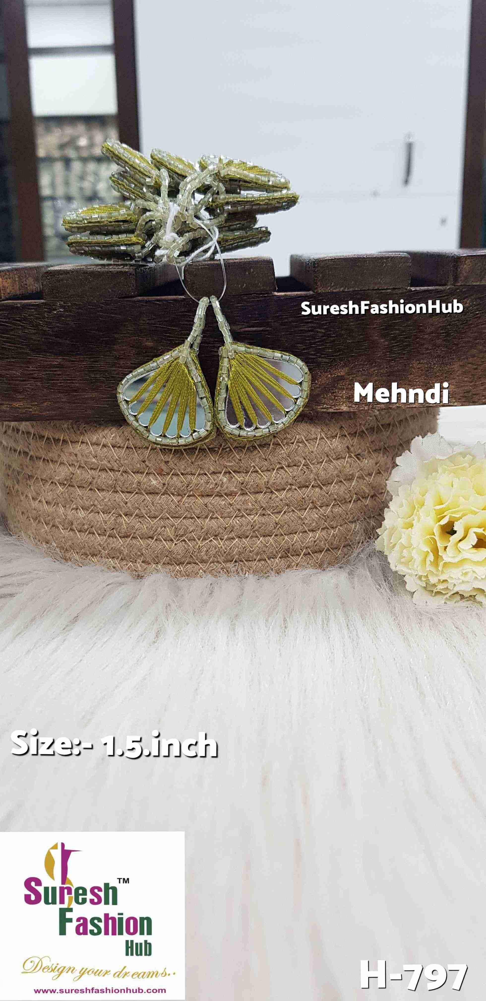 Elegant Mirror Thread MehndiTassels