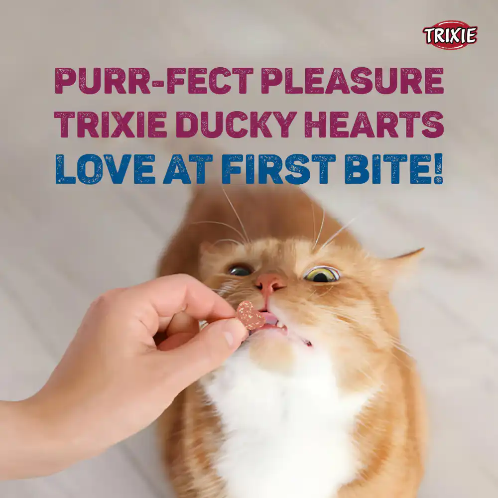 Trixie Premio Ducky Hearts Treat for Cats, 50 g