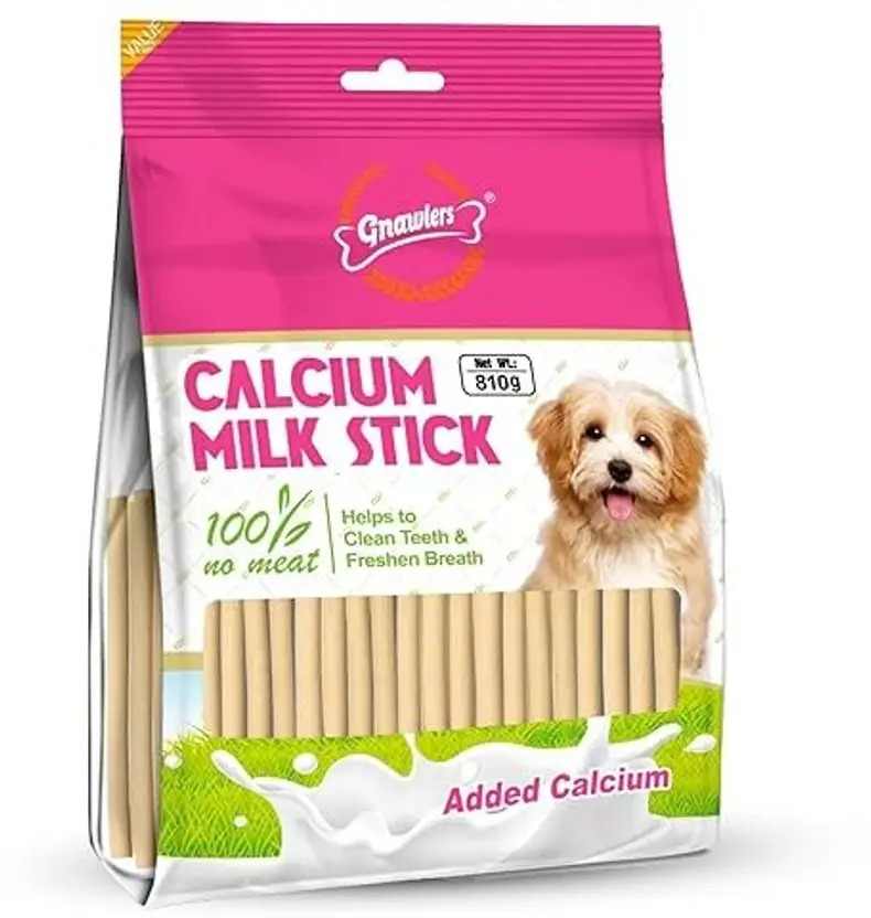 Gnawlers Calcium Sticks Milk Flavour for Dogs 810g