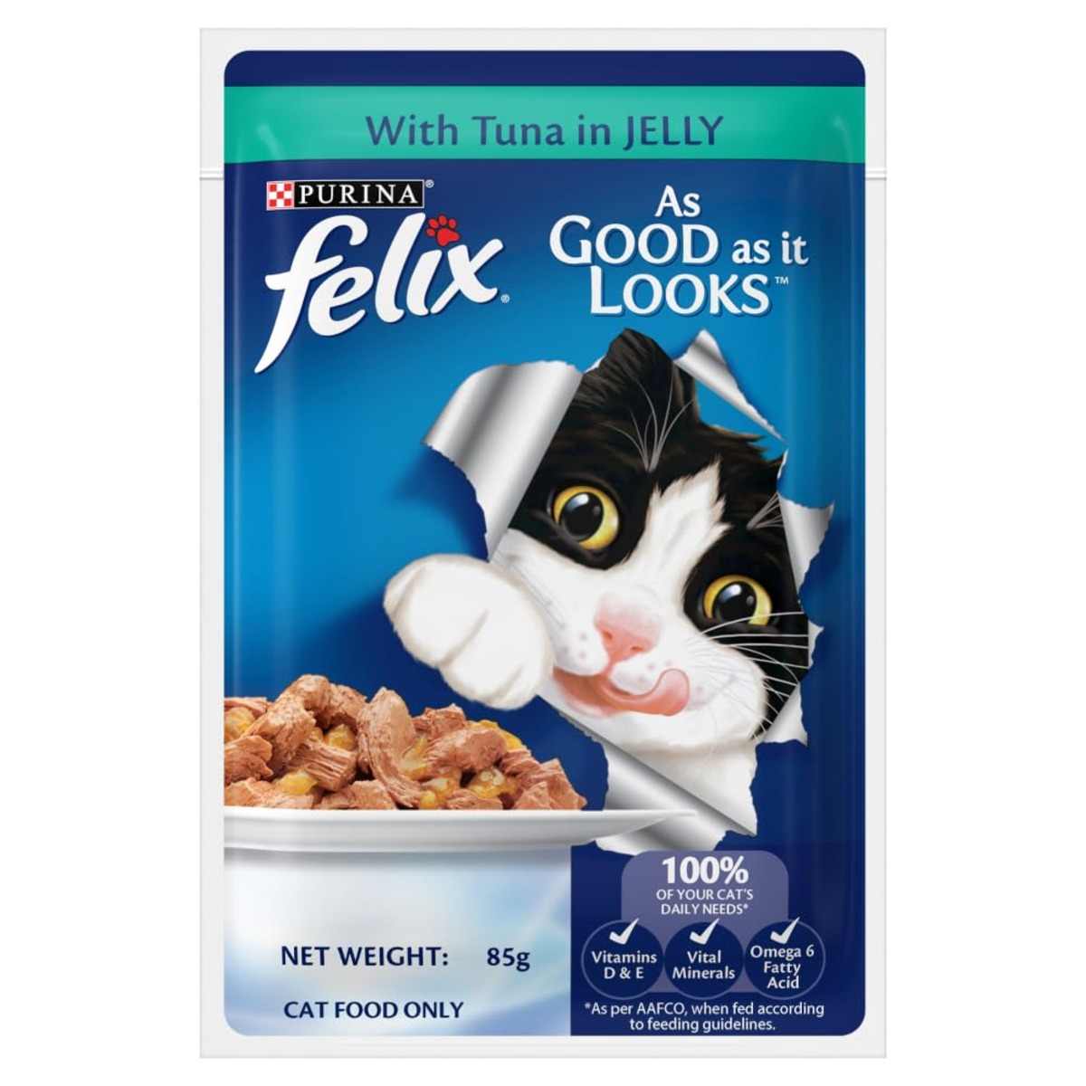 Purina Felix Tuna in Jelly Adult Wet Cat Food - 85gm