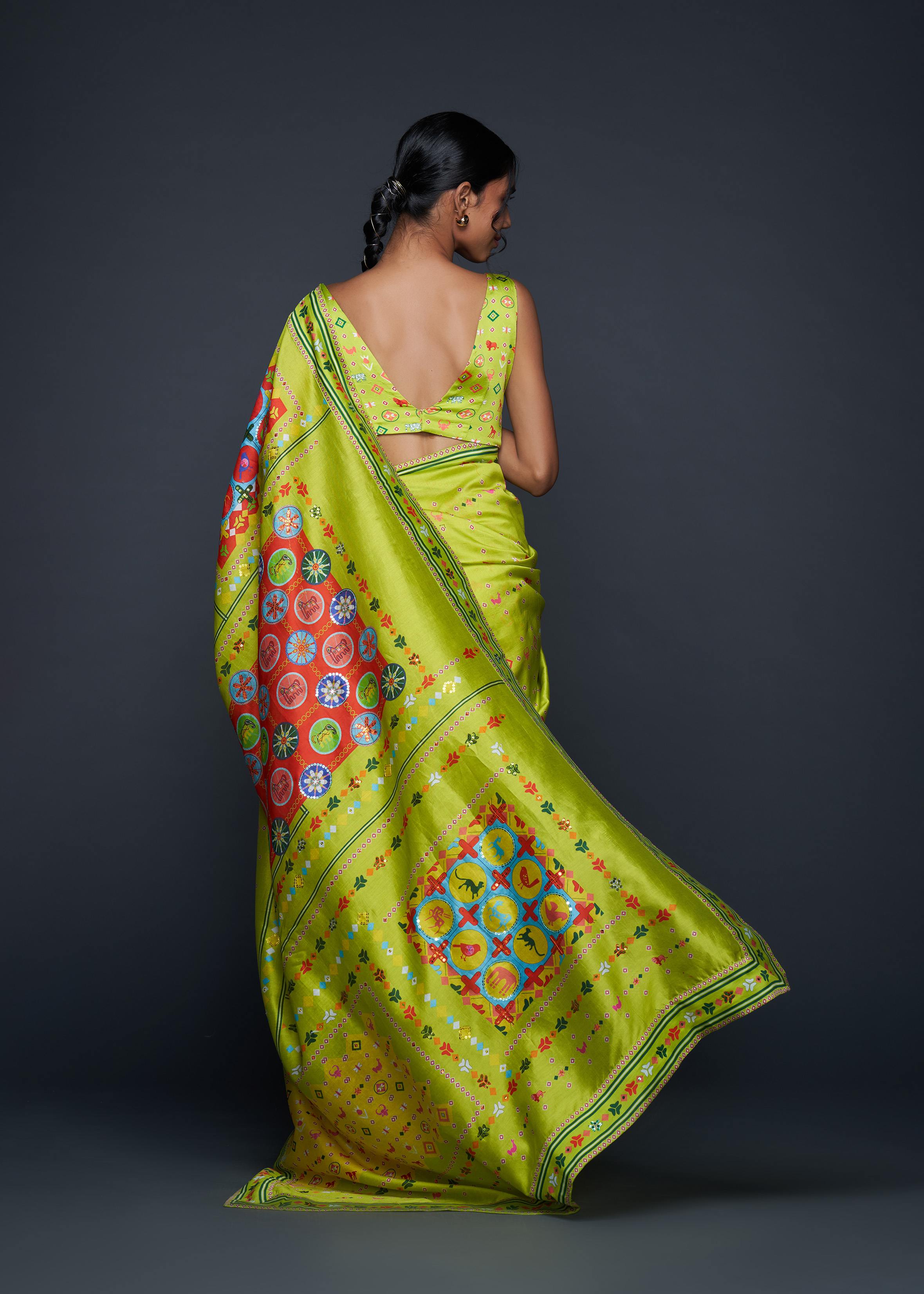 Green Saree
