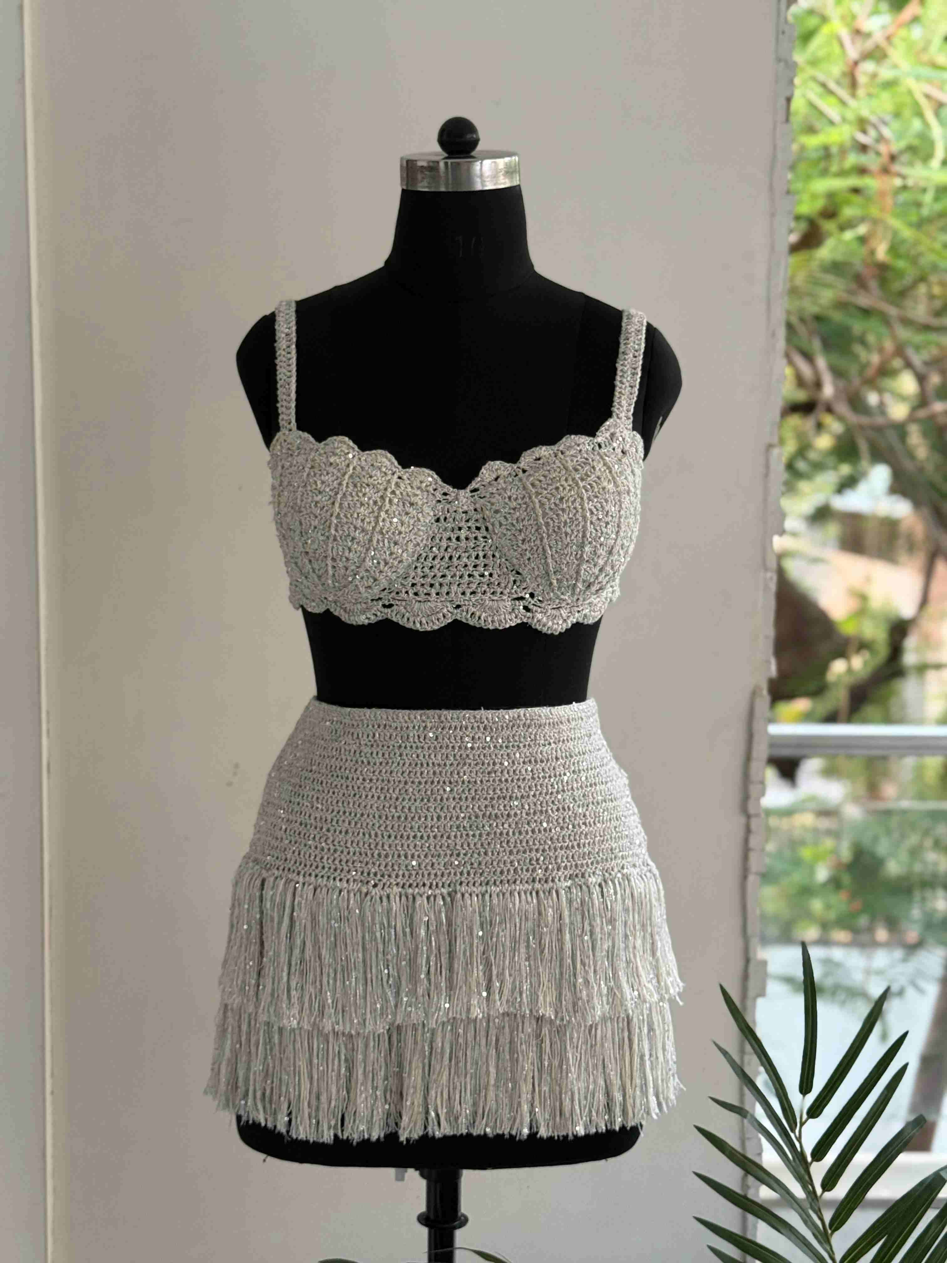 Ocean Breeze Fringe Skirt