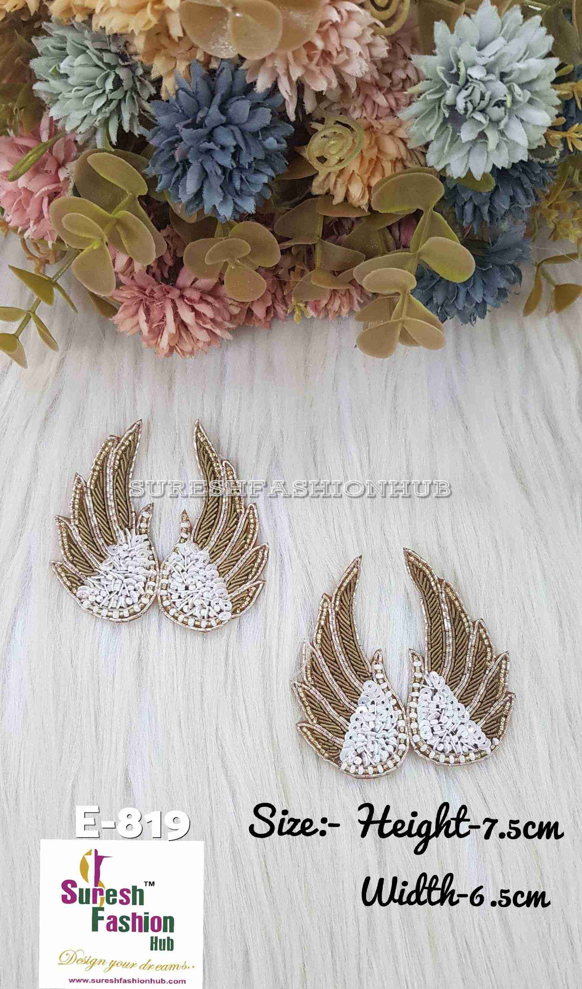 Antique Handcrafted Winged Elegance Patch"