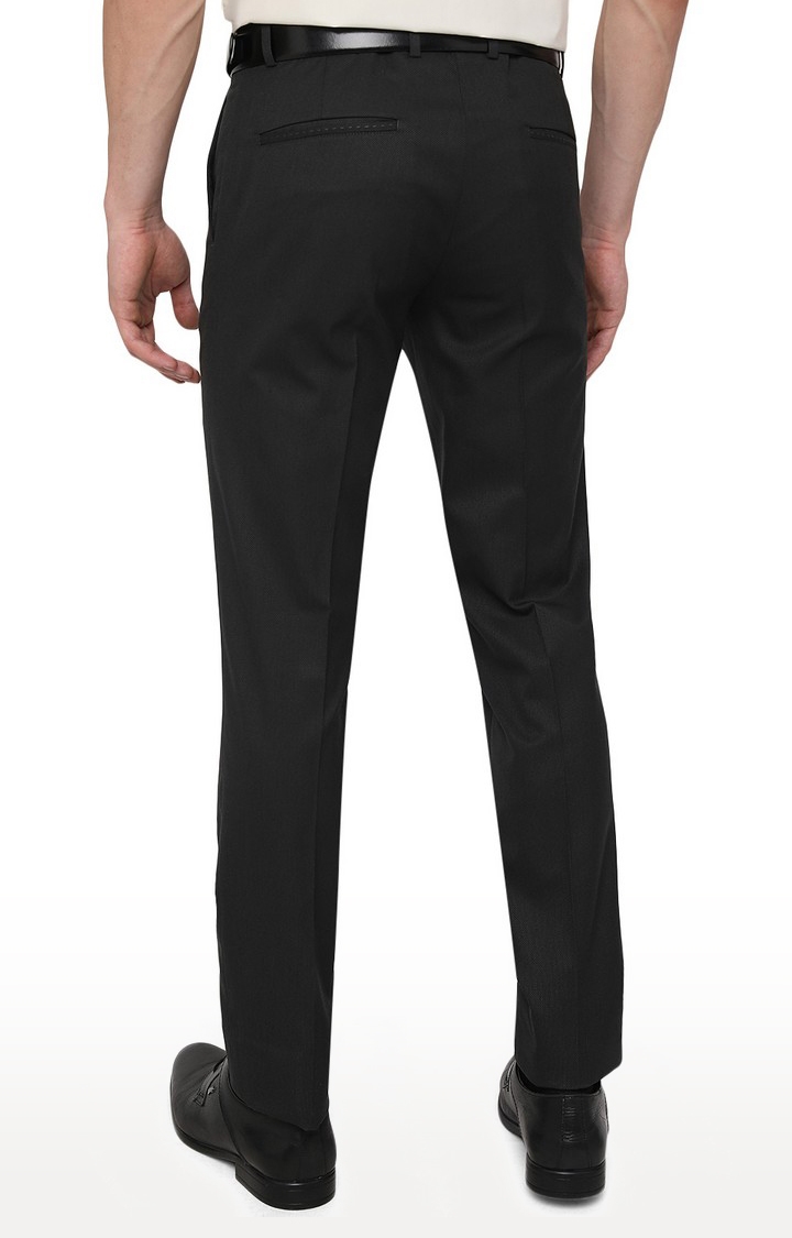 JadeBlue | Men's Grey Wool Solid Formal Trousers 3