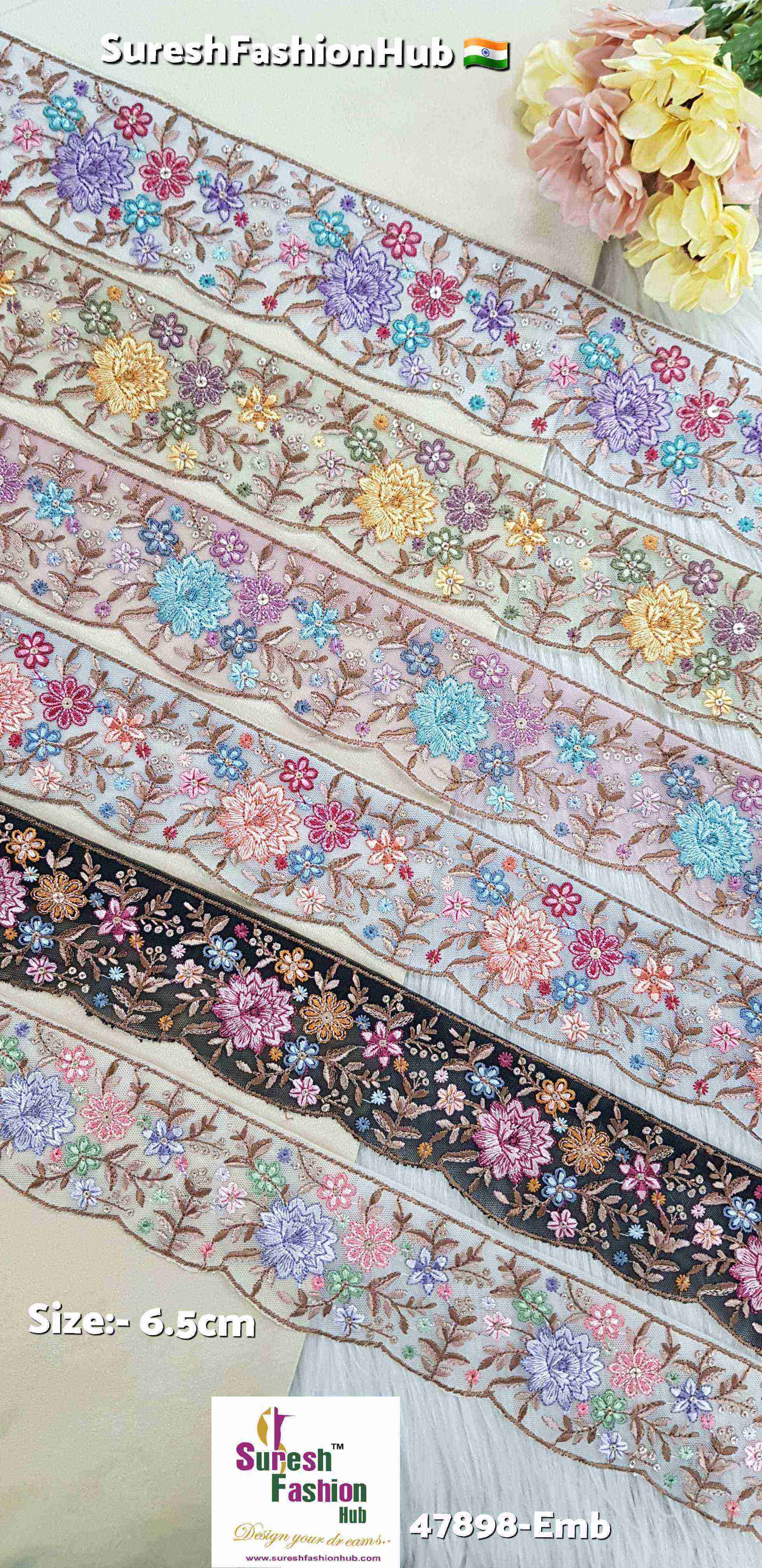 Black Elegance Multi-Color Floral Lace