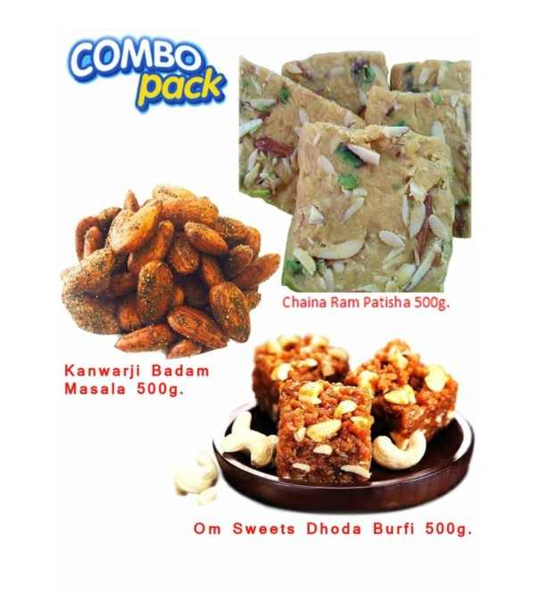 Special Patisha, Badam Masala, Dhoda burfi Diwali Gift Pack.