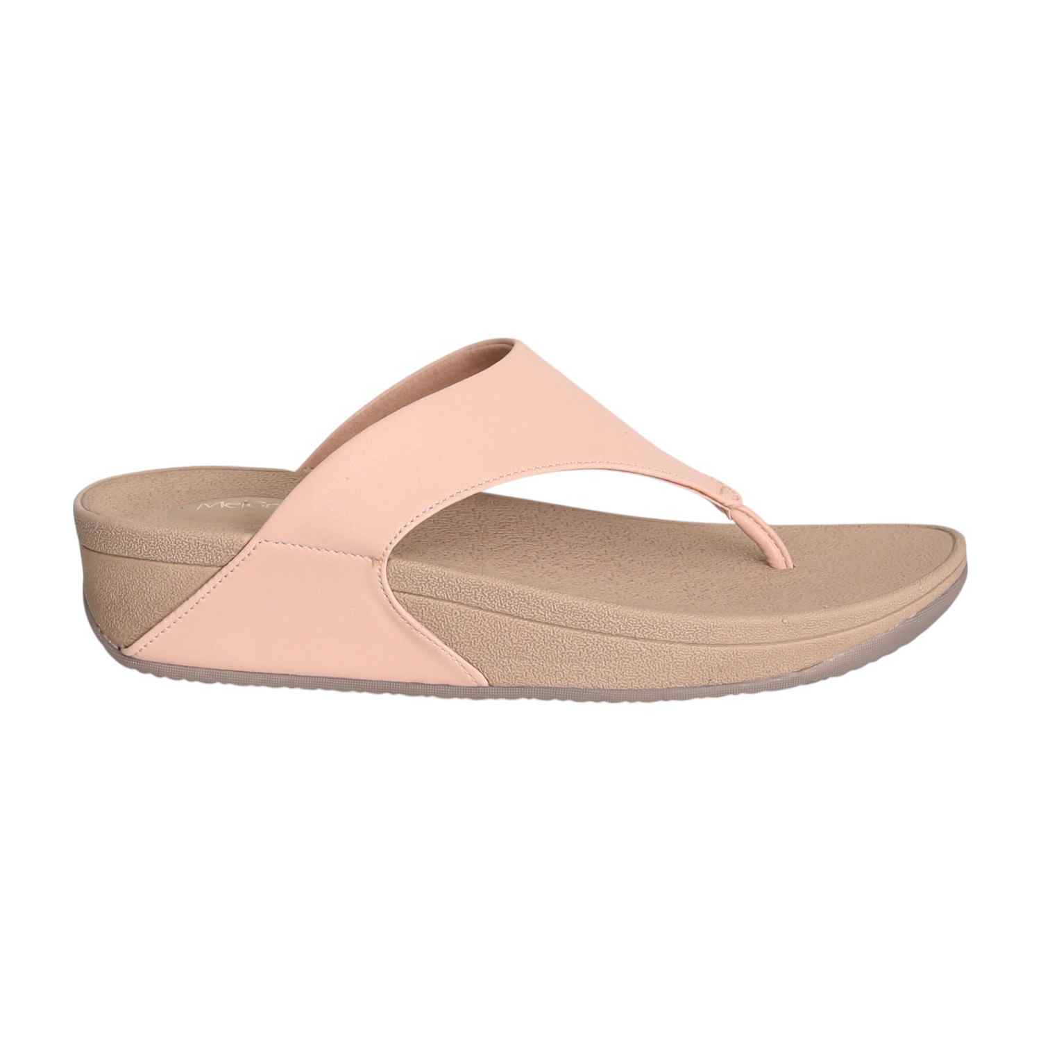 Women Peach Comfort Thong Slip-ons