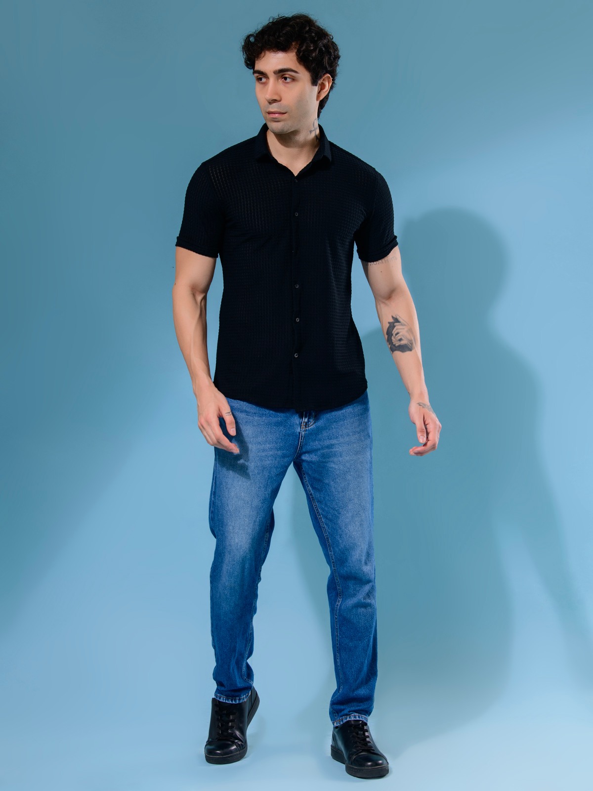 ALBION MENS NEW GARAGE 6 (BLACK) SHIRT