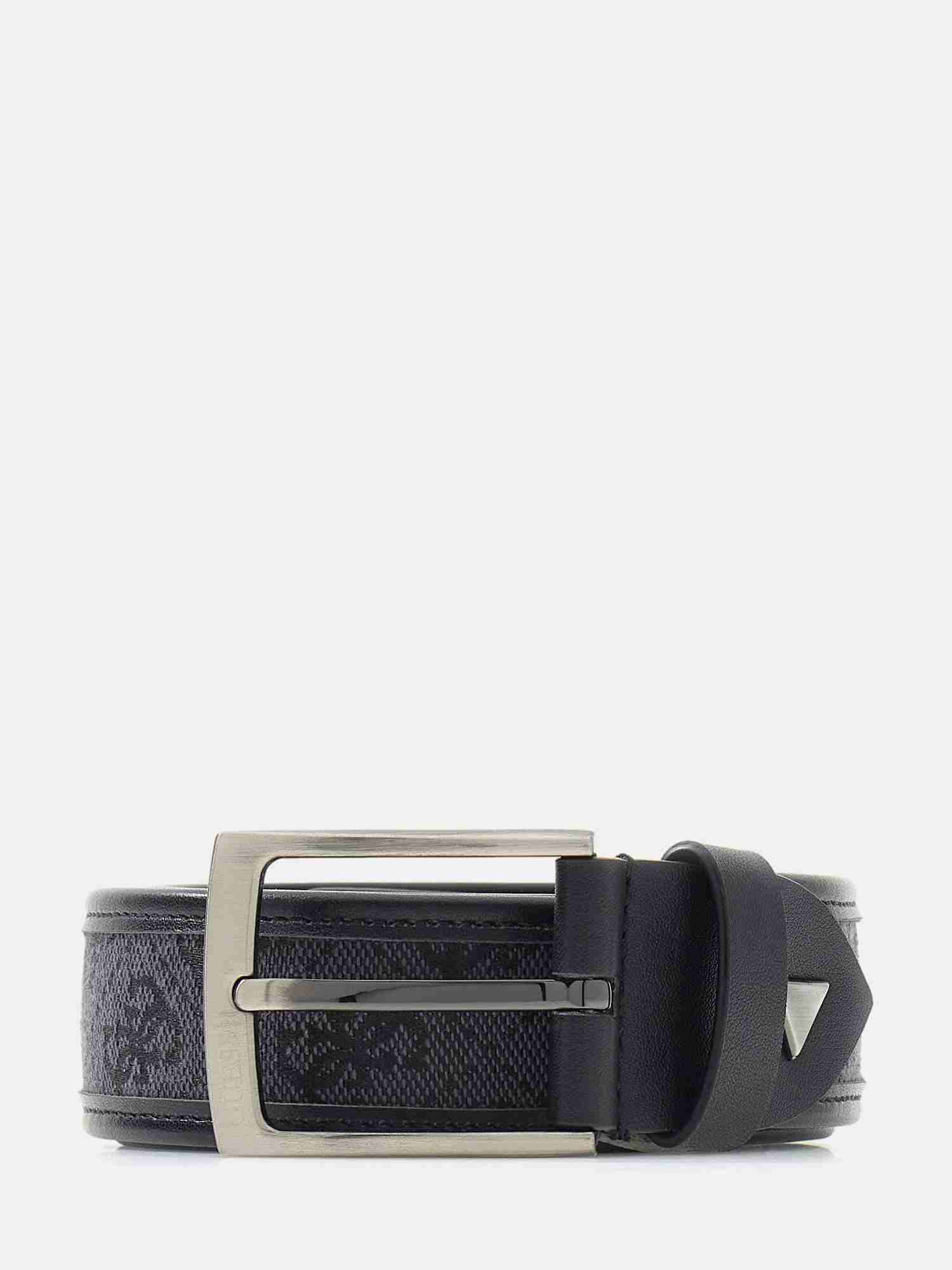 Guess Black Polyester Logo MEN Belt