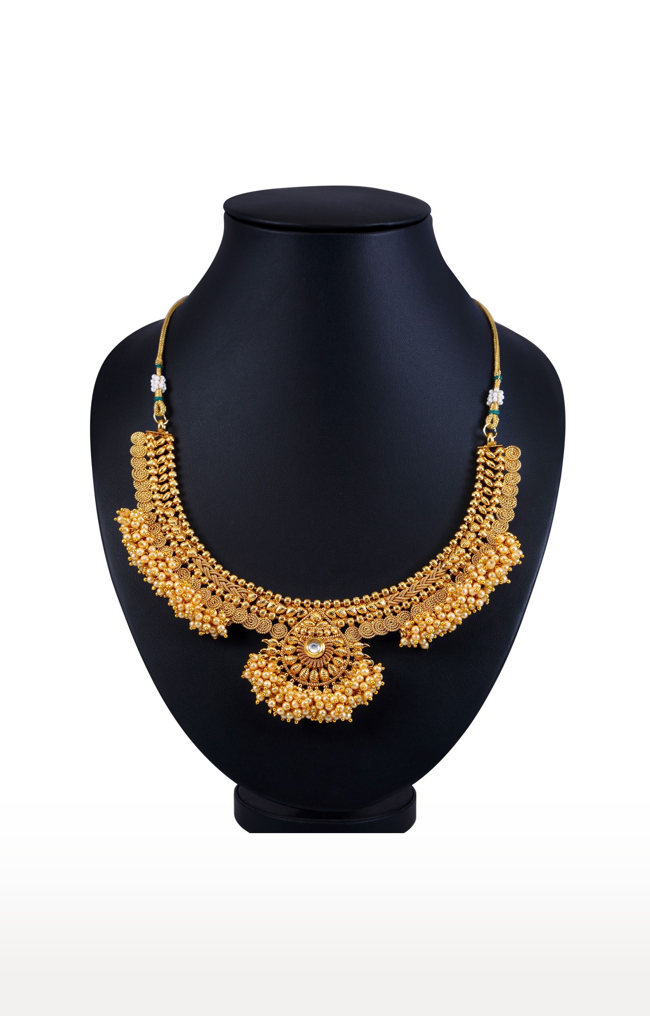 SUKKHI | Sukkhi Brilliant Pearl Gold Plated Choker Necklace Set For Women 5