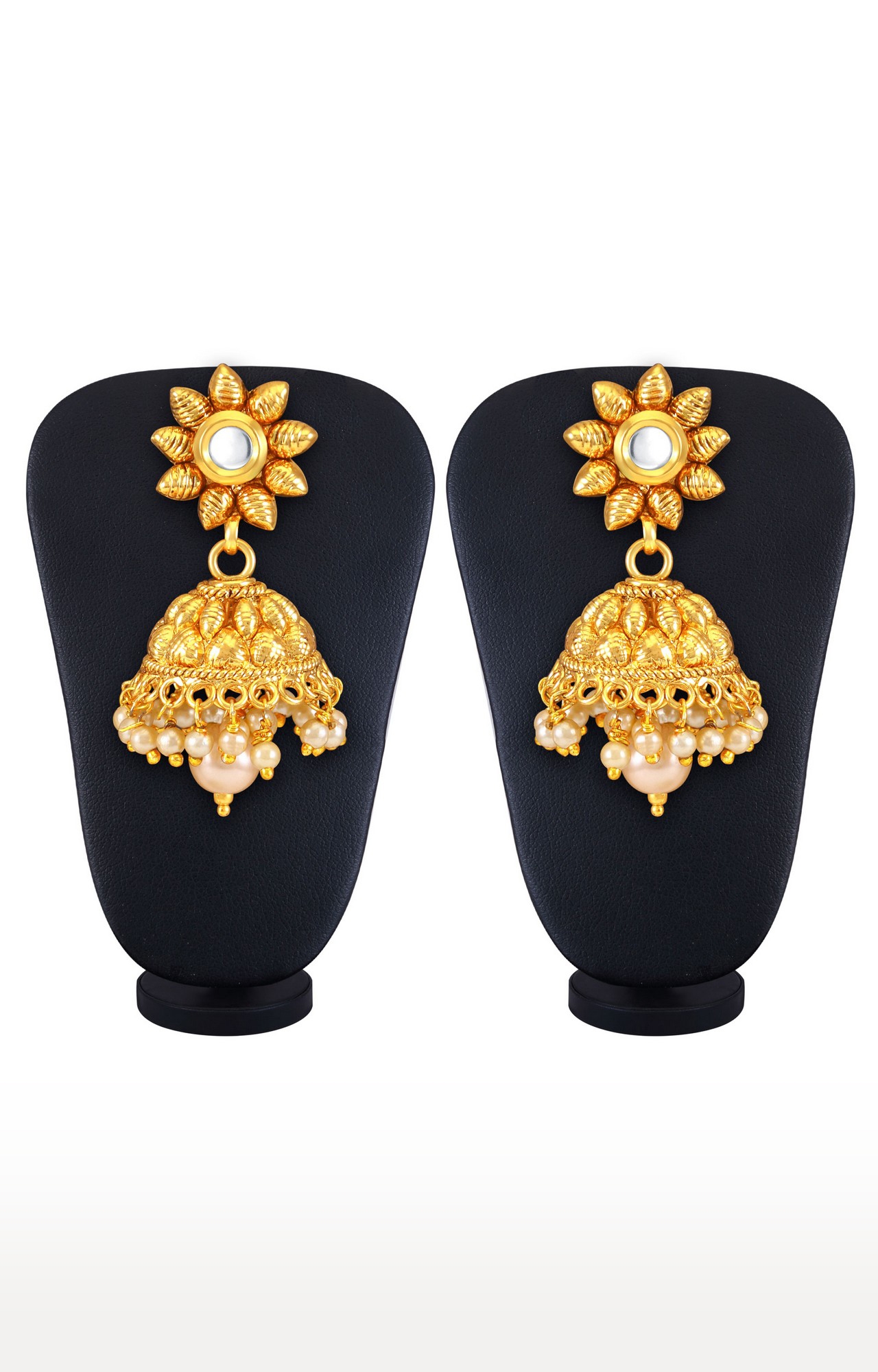 SUKKHI | Sukkhi Brilliant Pearl Gold Plated Choker Necklace Set For Women 7