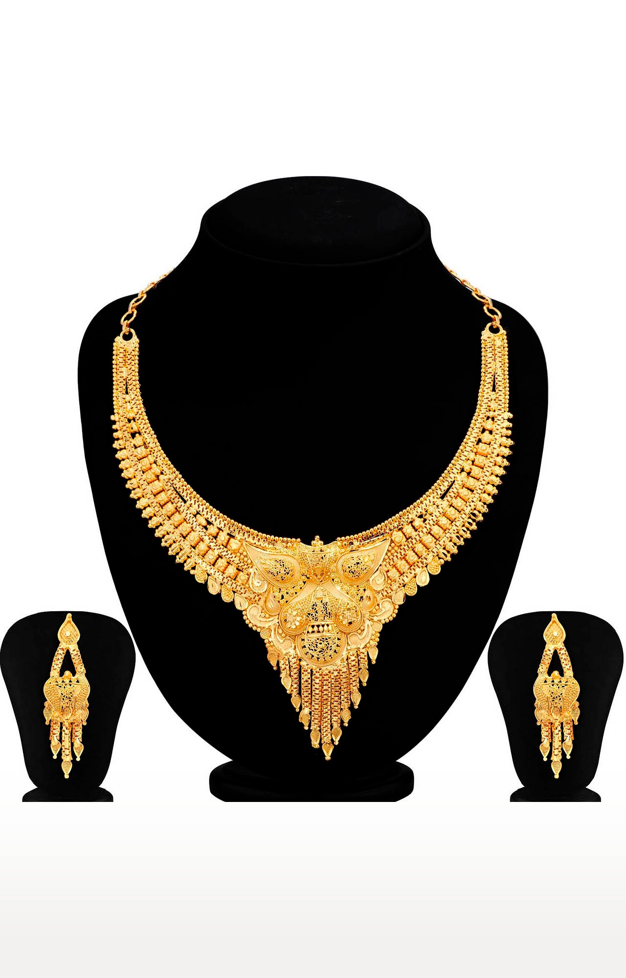Gold Plated Choker Necklace Set for Women