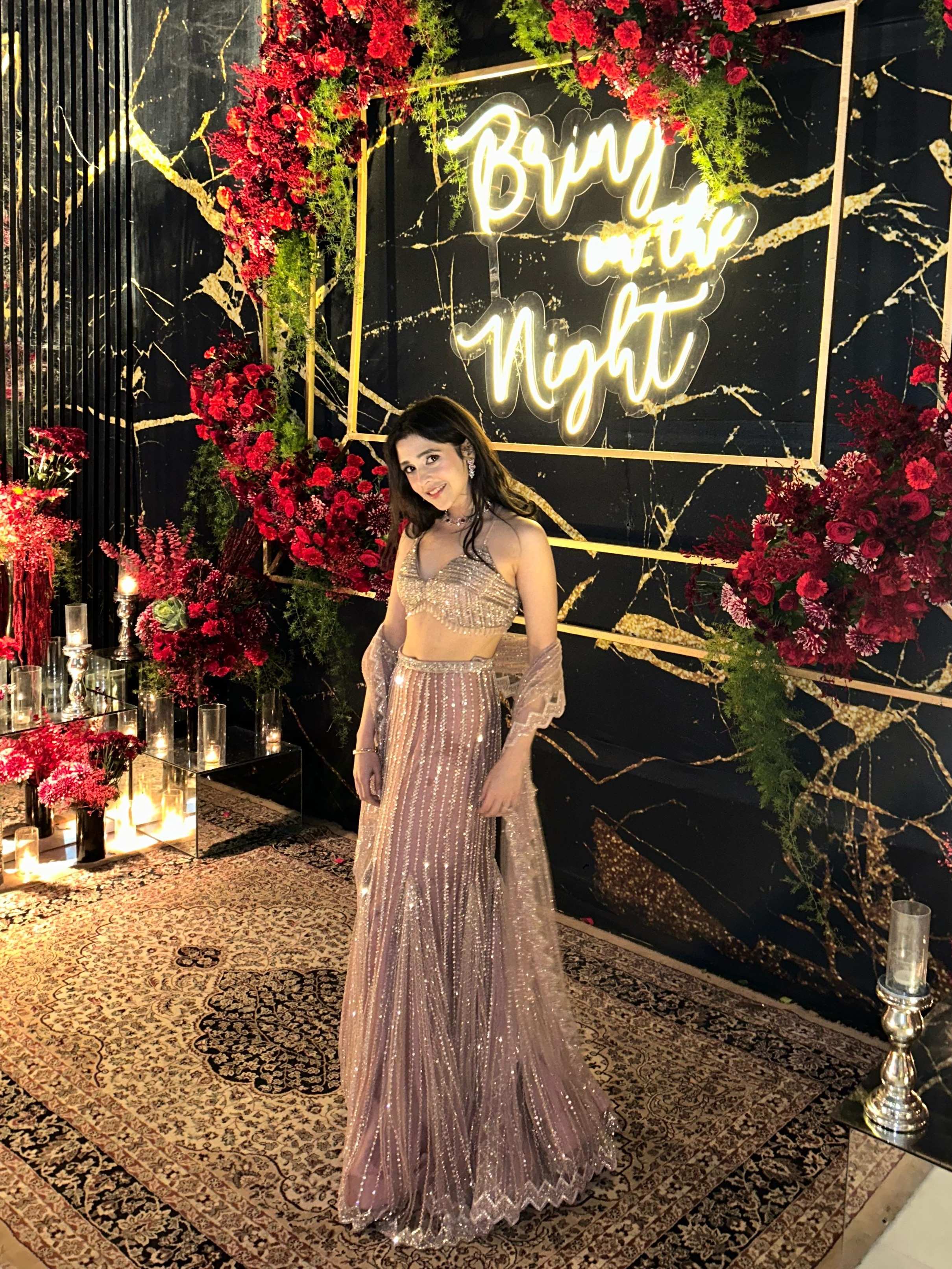 Champagne Fishcut Lehenga Saree
