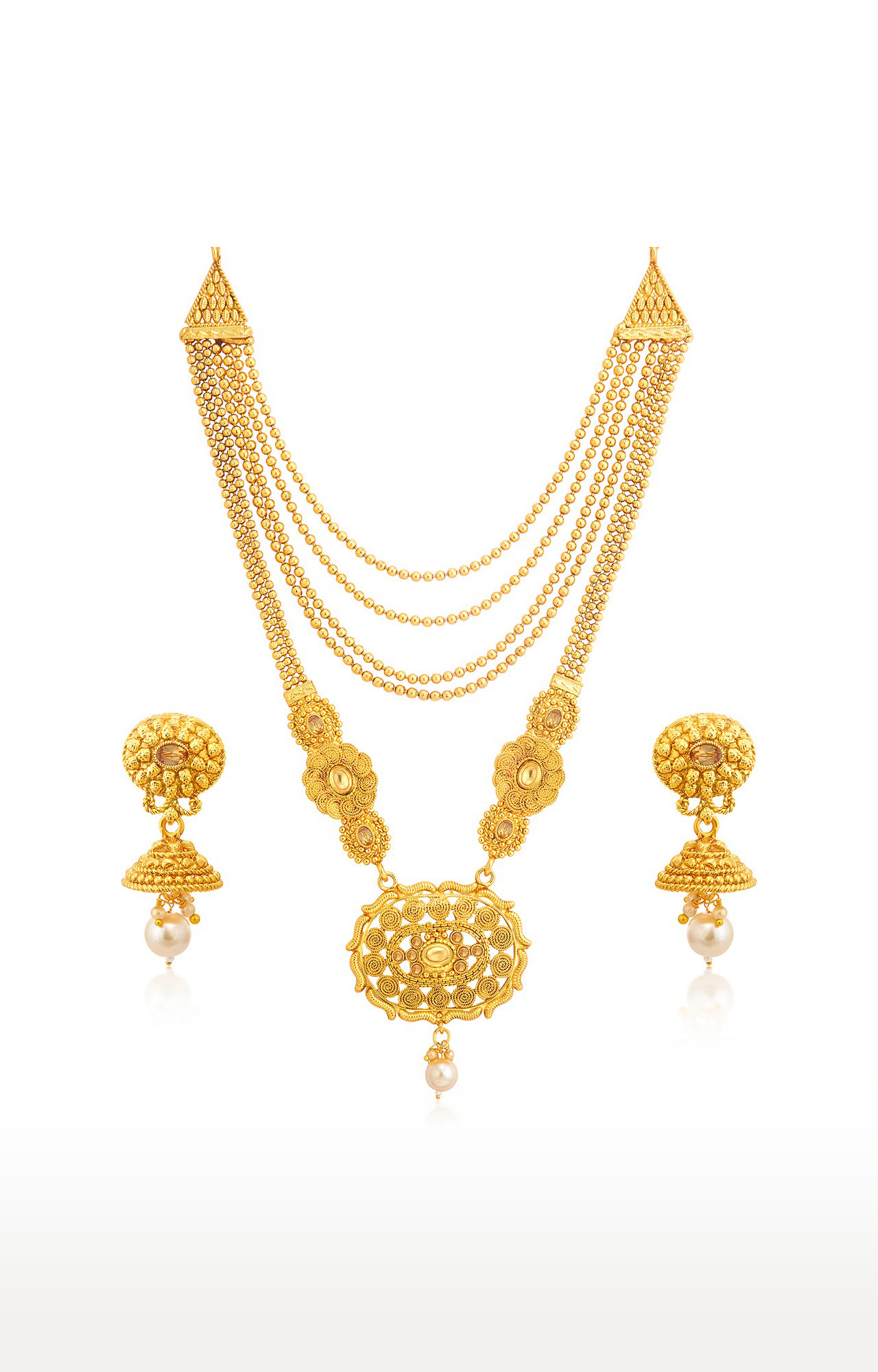 Gold plated store long haram necklace