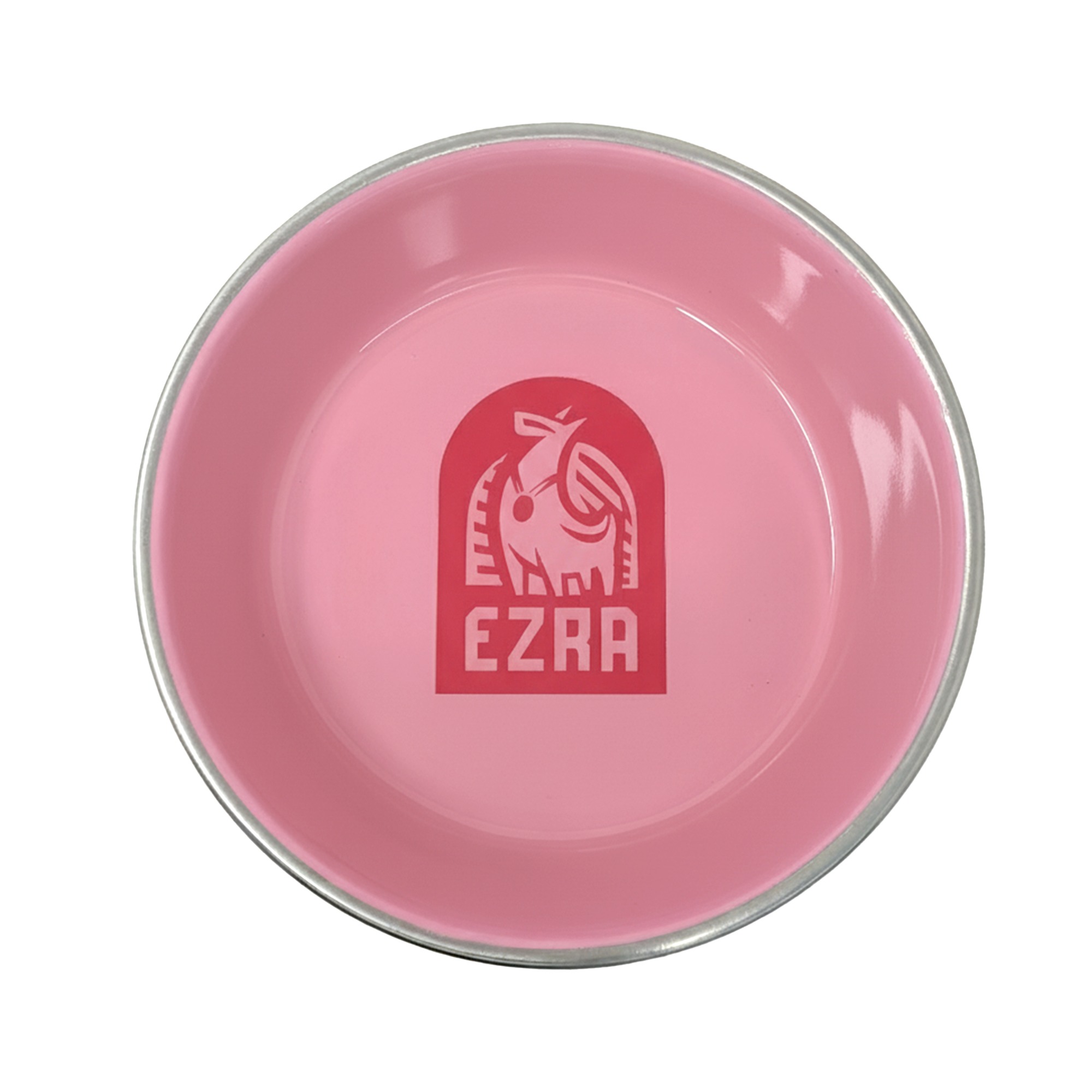 Ezra Anti Skid Rubber Grip, Stainless Steel Bowls for Dog, Light Pink