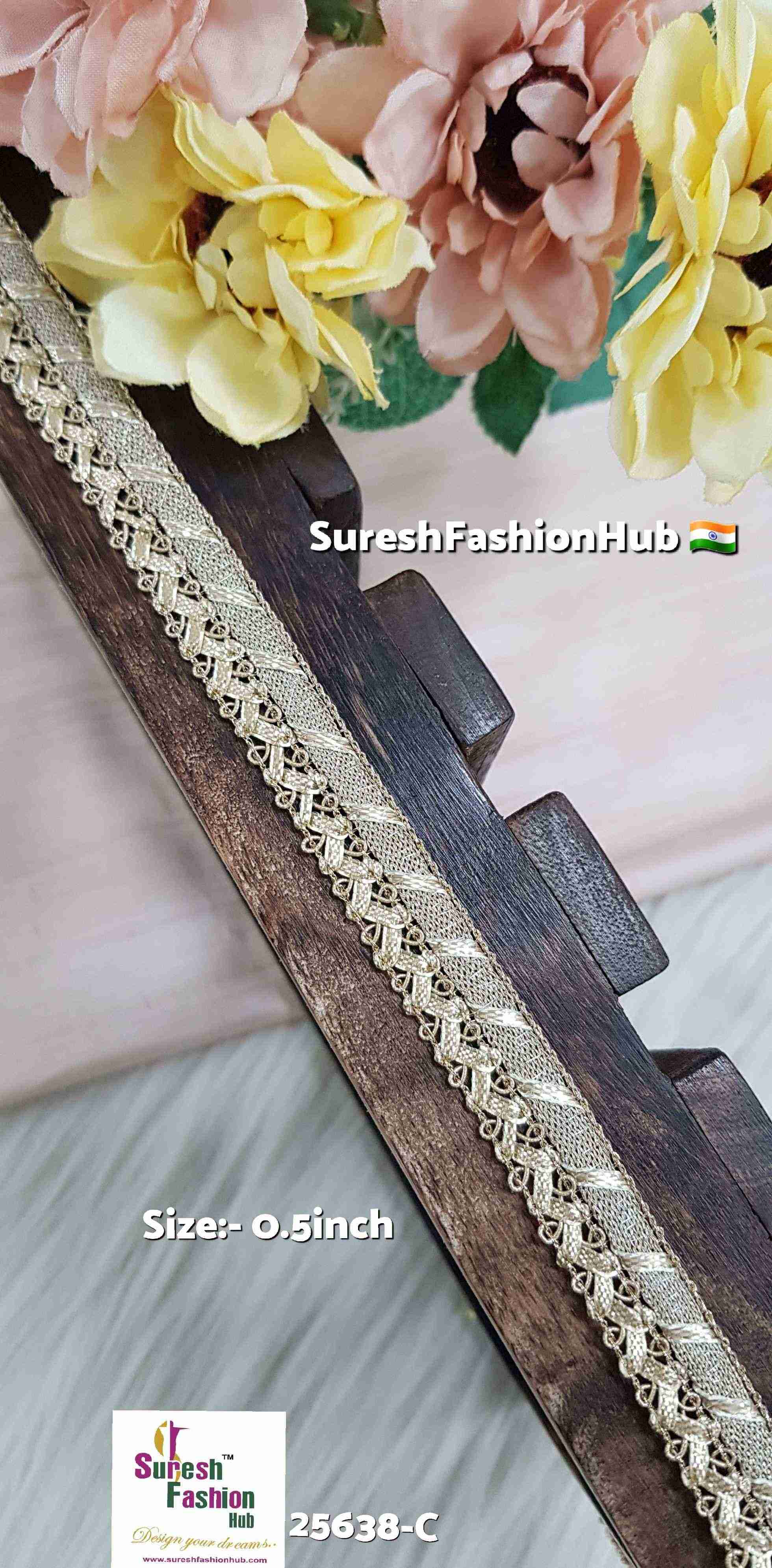 Pearl Gota One-Side Jhalar Lace