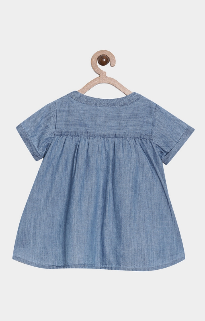 Nuberry | Nuberry Girls Casual Woven Blue Dress 1
