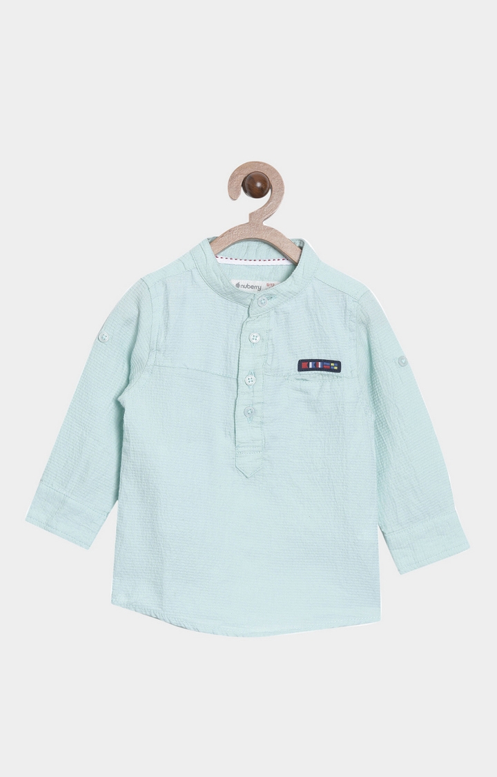 Nuberry | Nuberry Boys Casual Pastel Green Shirt 0