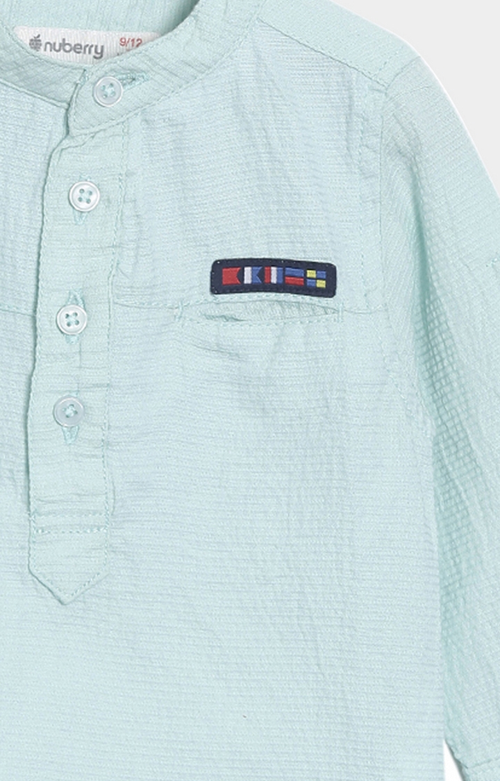 Nuberry | Nuberry Boys Casual Pastel Green Shirt 2