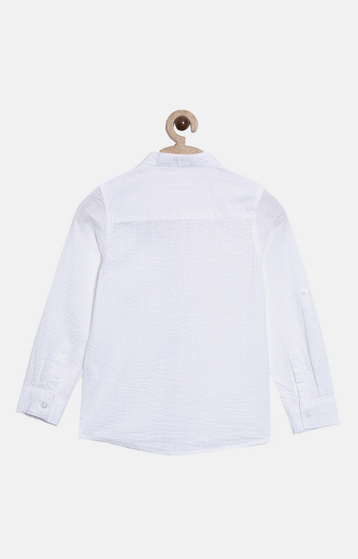 Nuberry | White Striped Casual Shirt 1