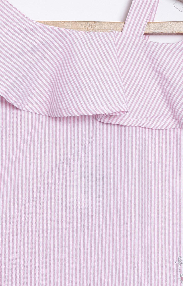Nuberry | Pink Striped Top 2