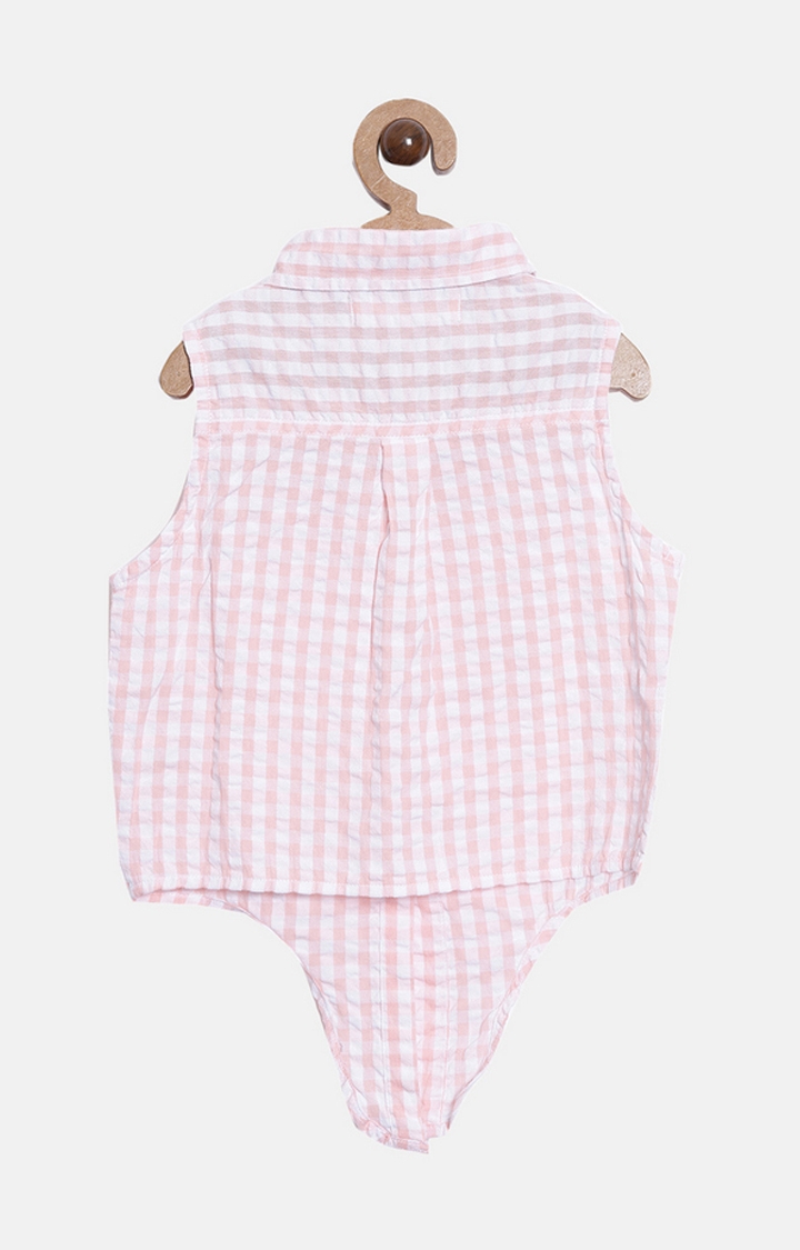 Nuberry | Pink Checked Top 1