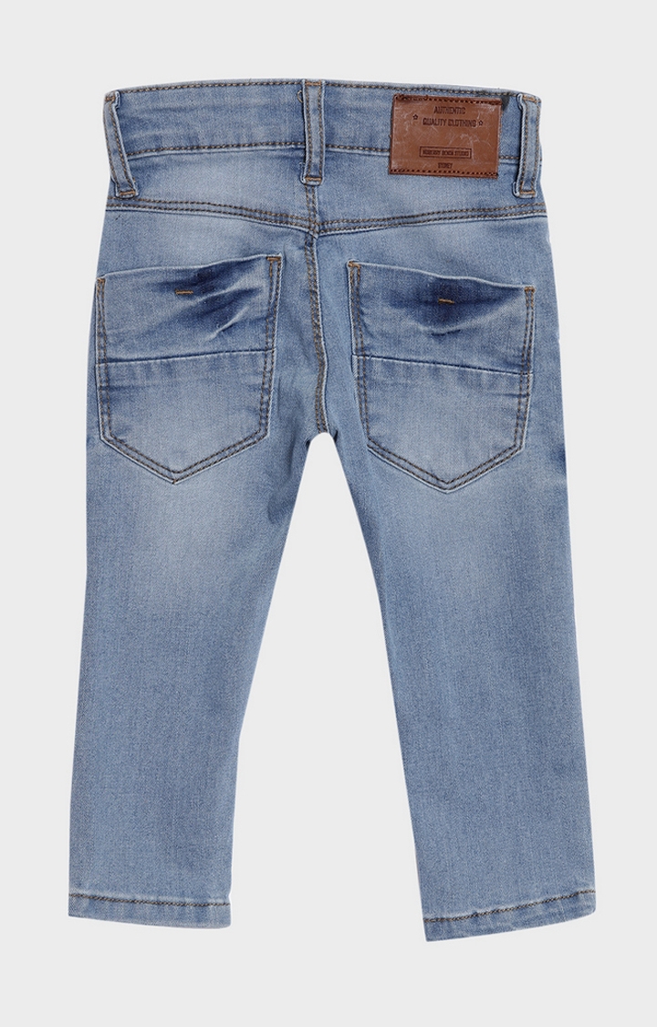 Nuberry | Blue Solid Jeans 1