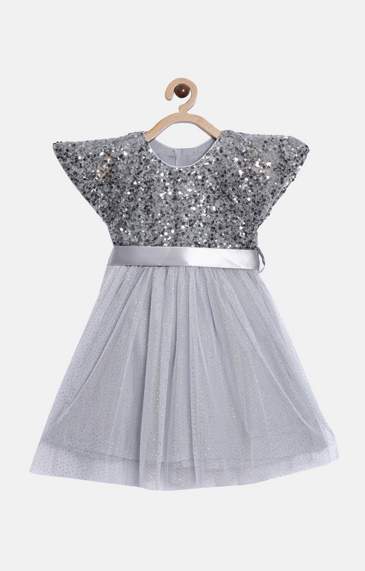 Nuberry | Grey Solid Dress 0