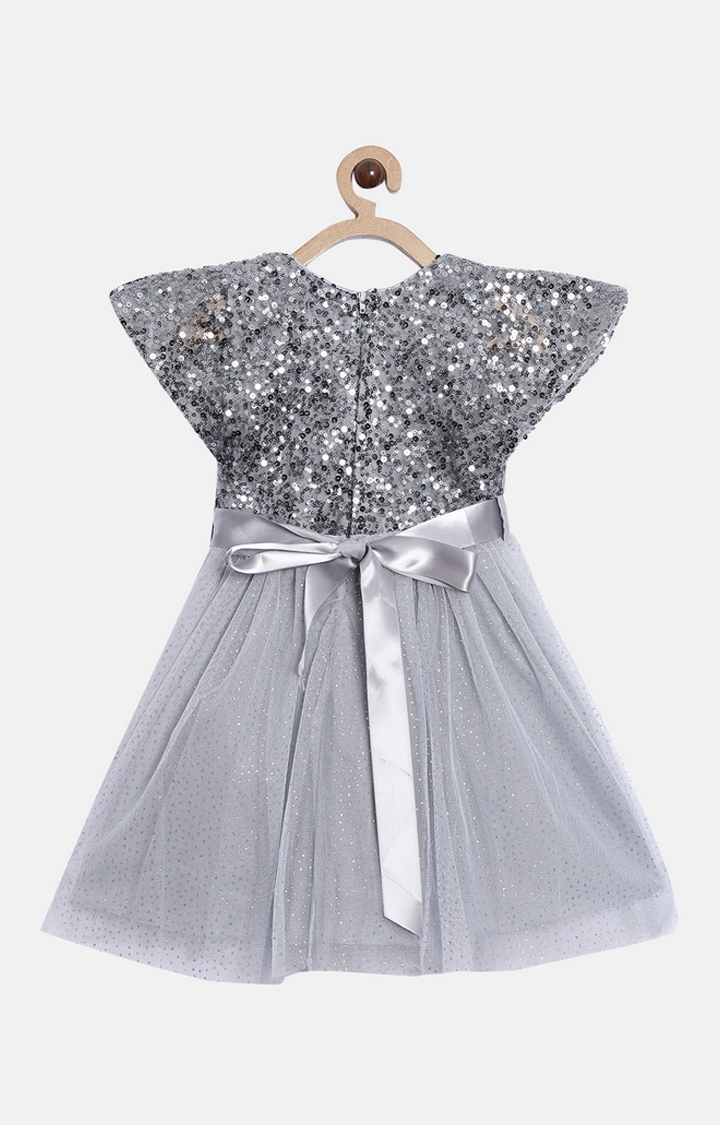 Nuberry | Grey Solid Dress 1